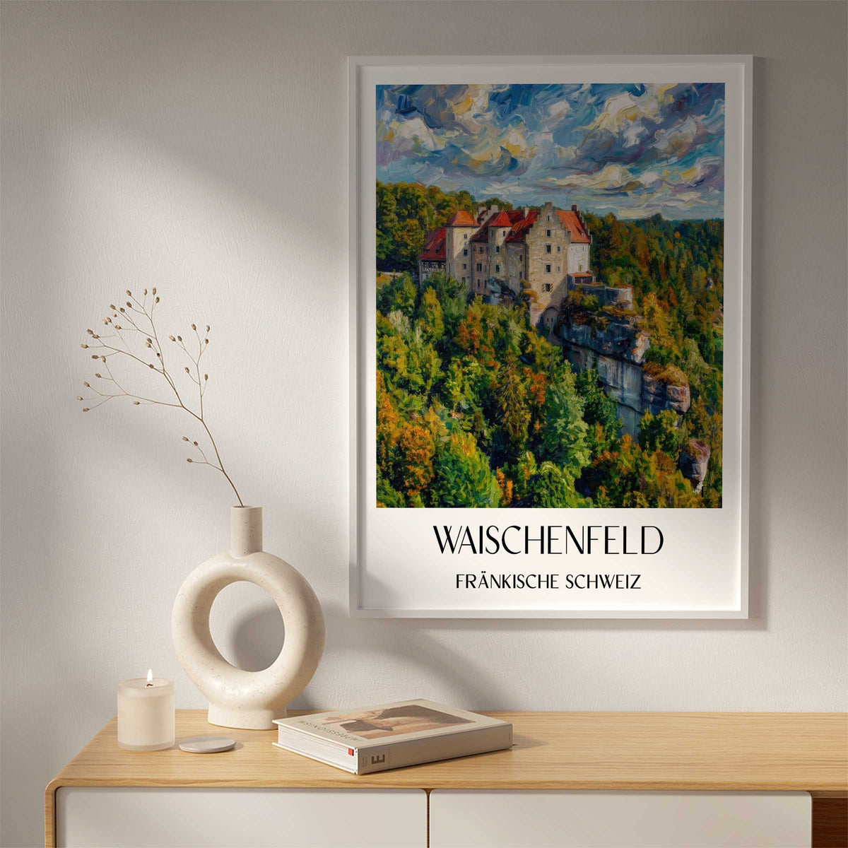 waischenfeld-fränkische-schweiz-deutschland-poster-oil-painting-oelgemaelde