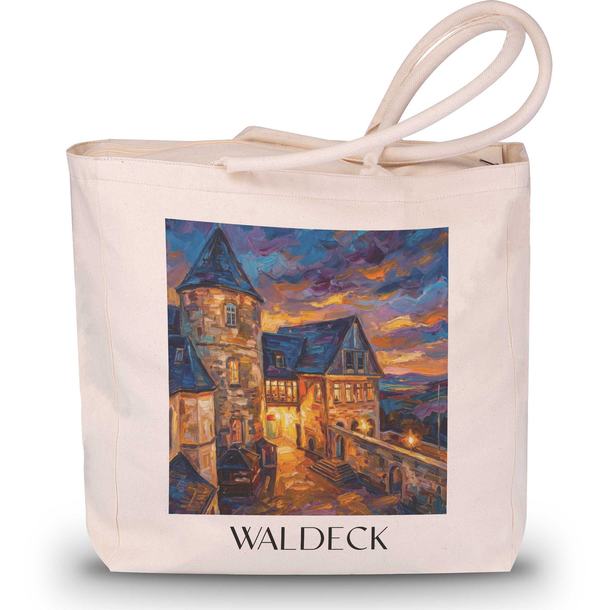 waldeck-hessen-deutschland-einkaufstasche-oil-painting-oelgemaelde