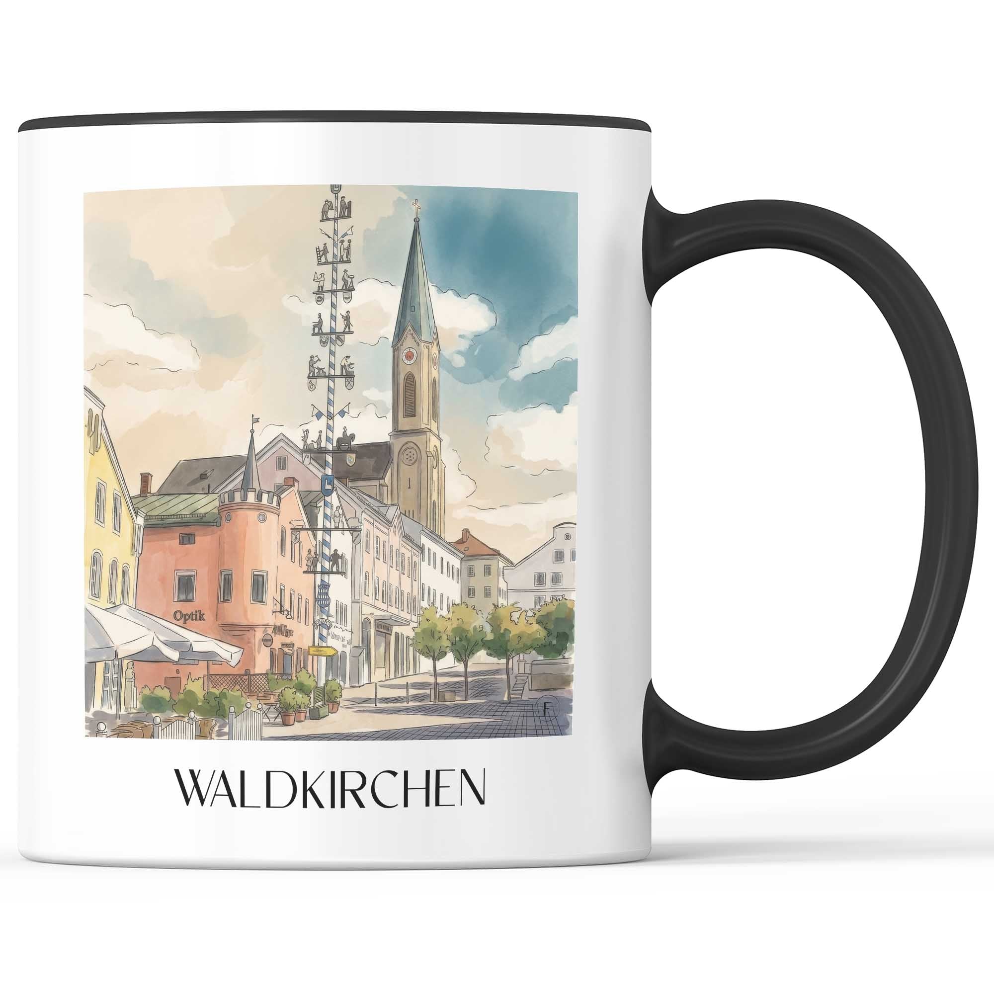 waldkirchen-bayerischer-wald-deutschland-kaffeebecher-aquarell