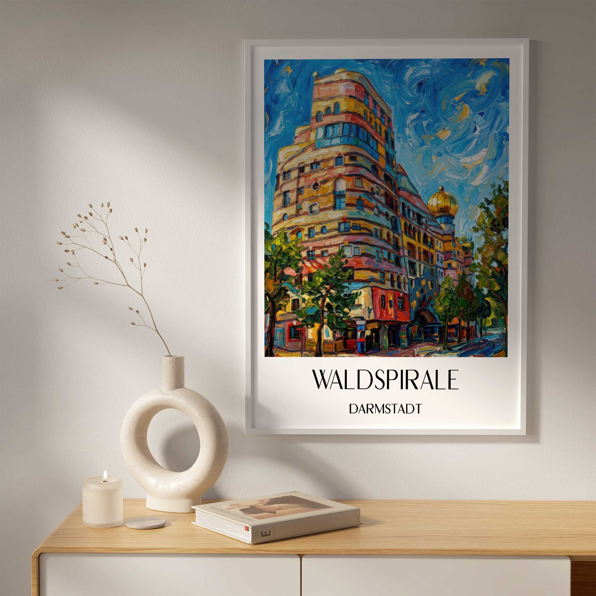 waldspirale-darmstadt-deutschland-poster-oil-painting-oelgemaelde