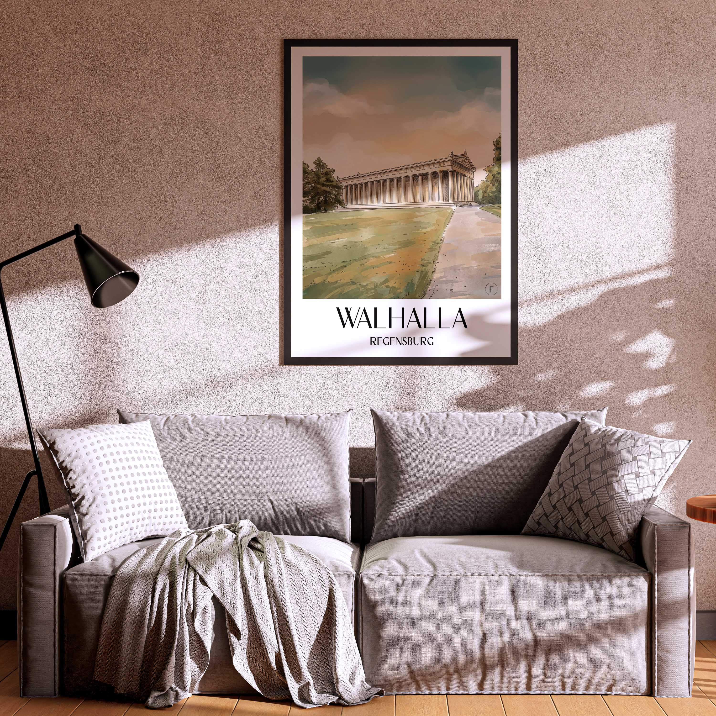 walhalla-regensburg-deutschland-poster-aquarell