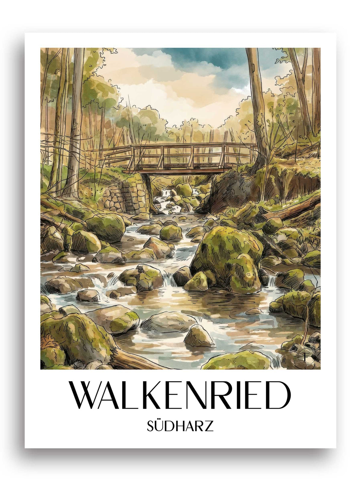 walkenried-südharz-deutschland-poster-aquarell