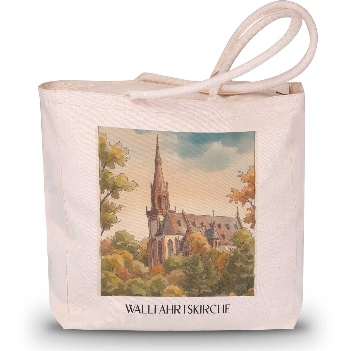 wallfahrtskirche--bingen-am-rhein-deutschland-einkaufstasche-aquarell