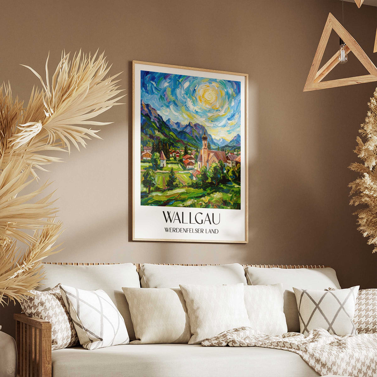 wallgau-werdenfelser-land-deutschland-poster-oil-painting-oelgemaelde