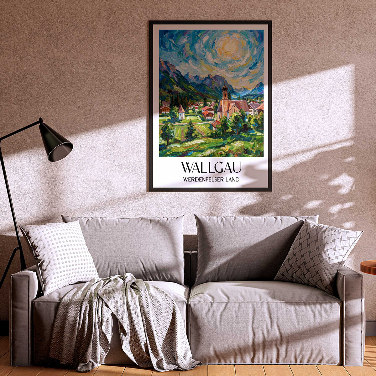 wallgau-werdenfelser-land-deutschland-poster-oil-painting-oelgemaelde