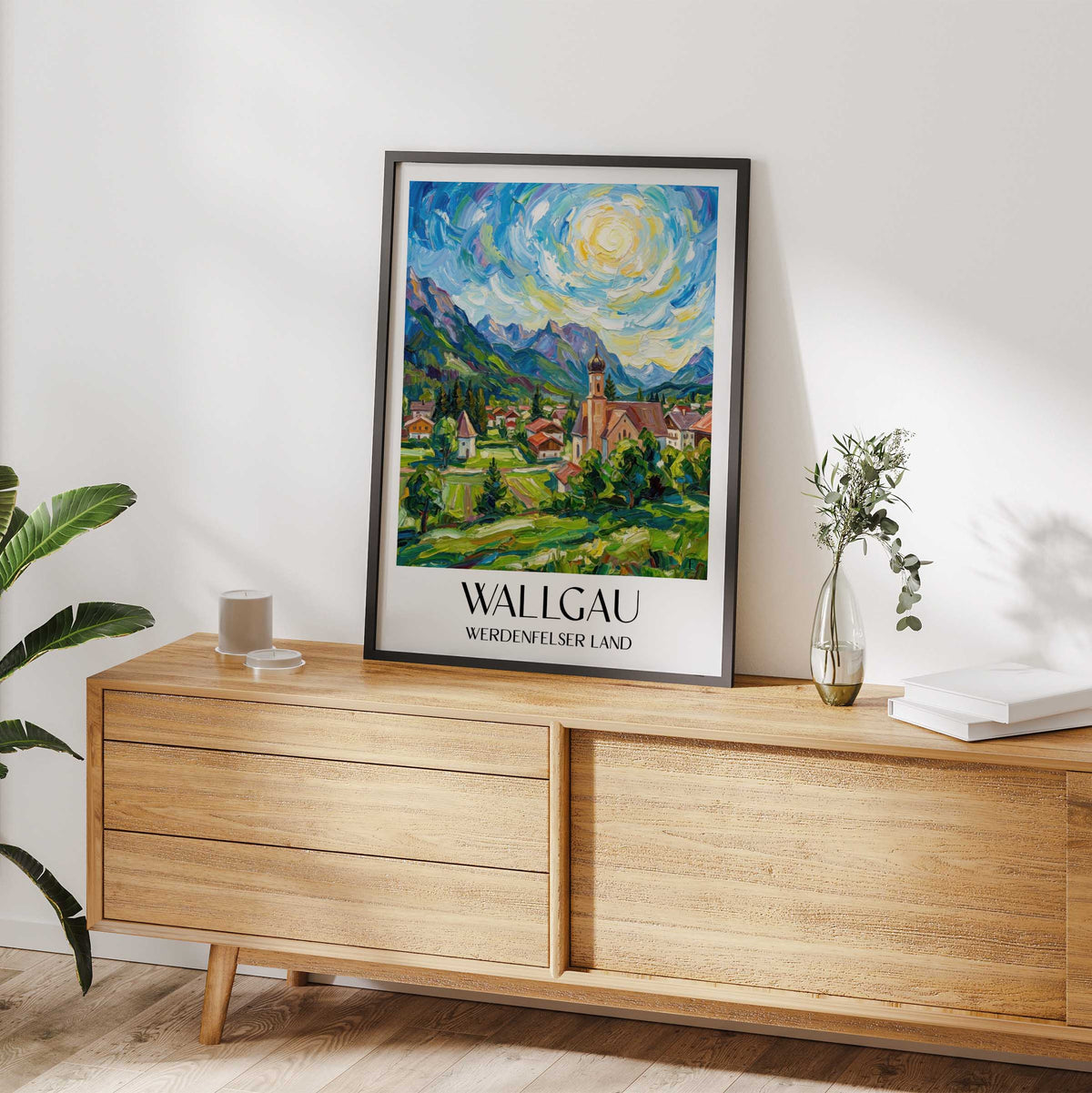 wallgau-werdenfelser-land-deutschland-poster-oil-painting-oelgemaelde