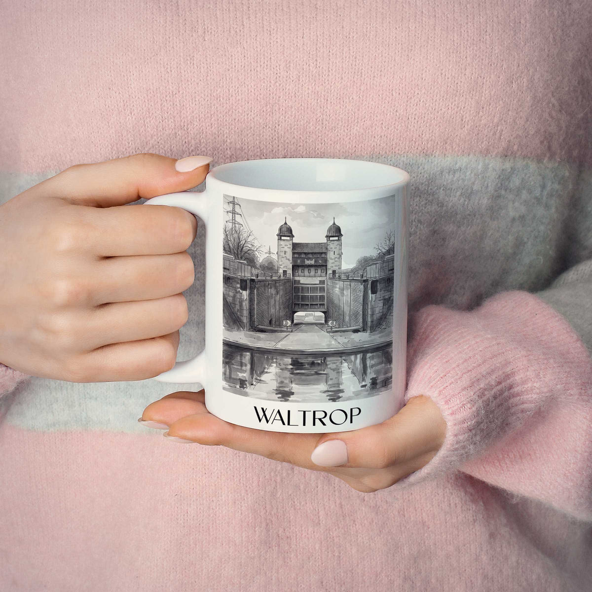 waltrop-ruhrgebiet-deutschland-kaffeebecher-aquarell-schwarz-weiss
