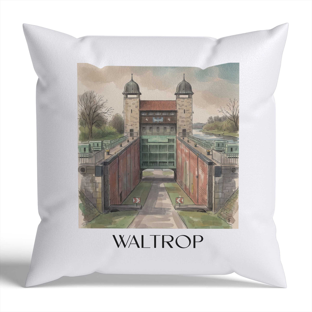 waltrop-ruhrgebiet-deutschland-kissenbezug-aquarell