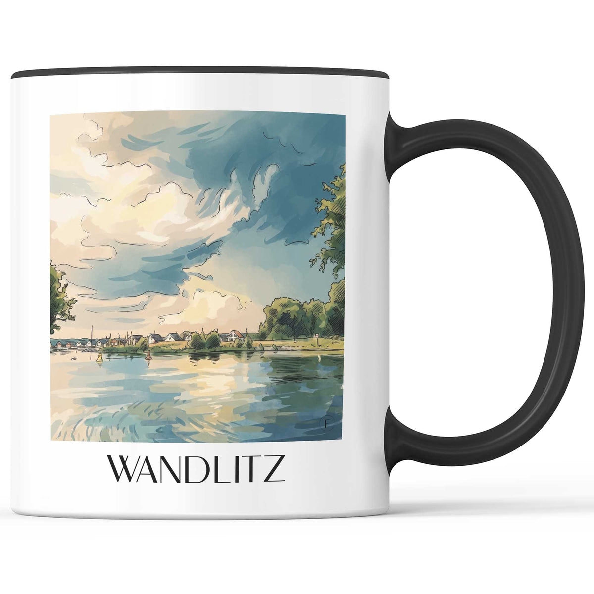 Wandlitz Kaffeebecher - Brandenburg - Deutschland Becher - Kaffeetasse im Aquarell Stil - favplace