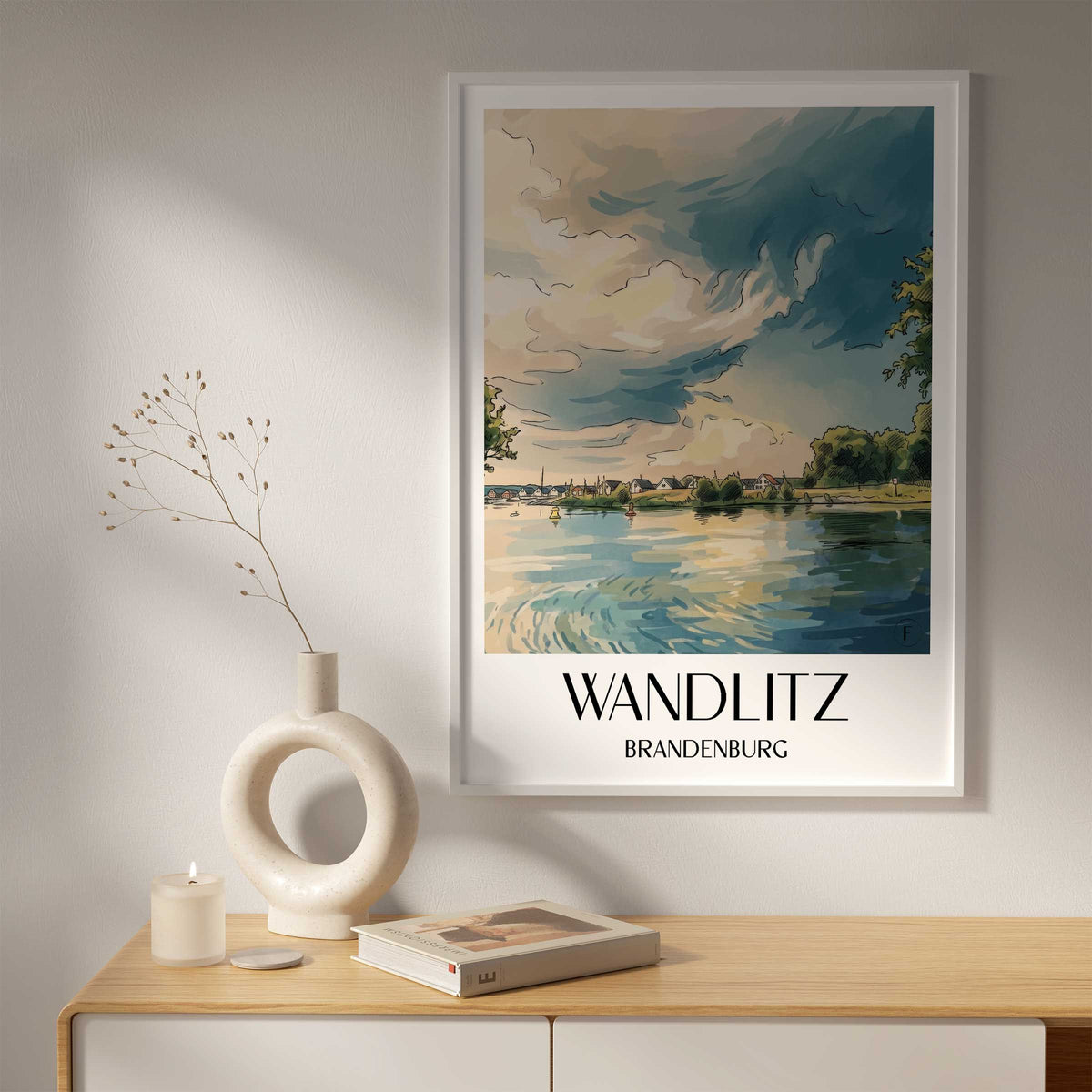wandlitz-brandenburg-deutschland-poster-aquarell