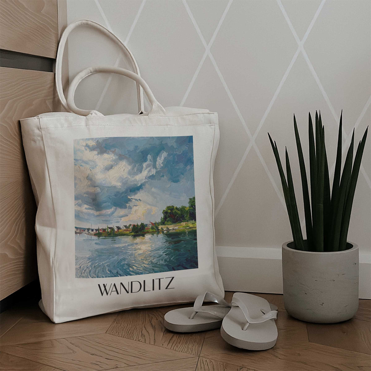 wandlitz-brandenburg-deutschland-einkaufstasche-oil-painting-oelgemaelde