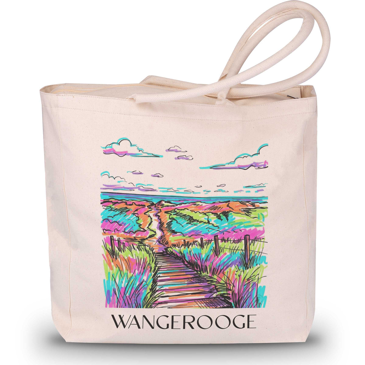 Wangerooge - Deutschland Tote Bag - Einkaufstasche im Tag Graffiti Stil - favplace