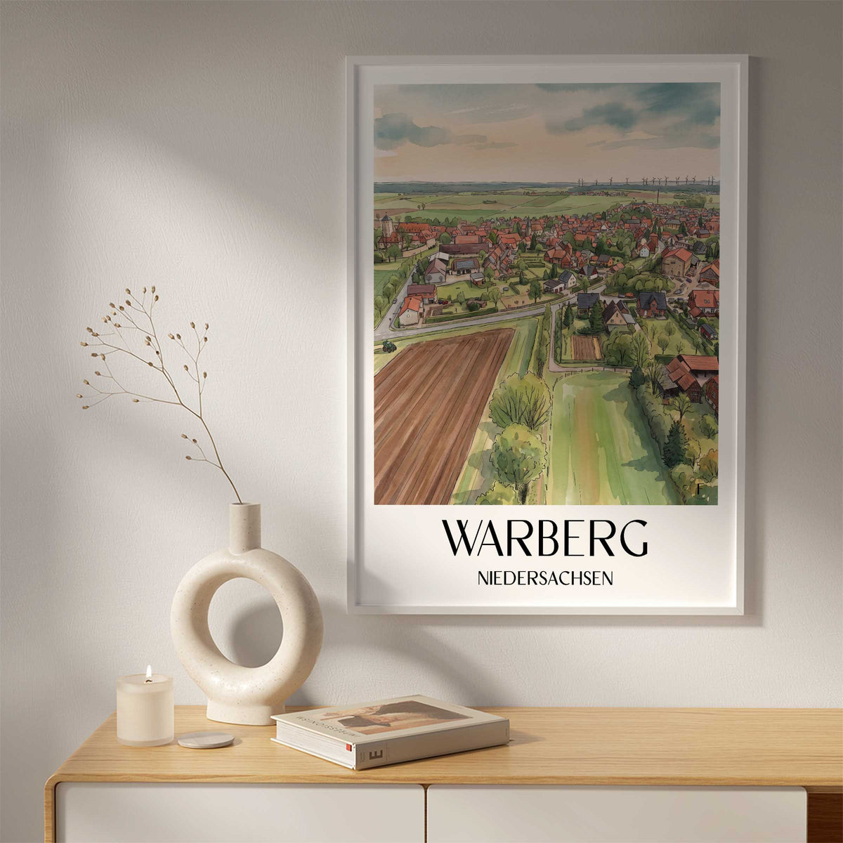 warberg-niedersachsen-deutschland-poster-aquarell