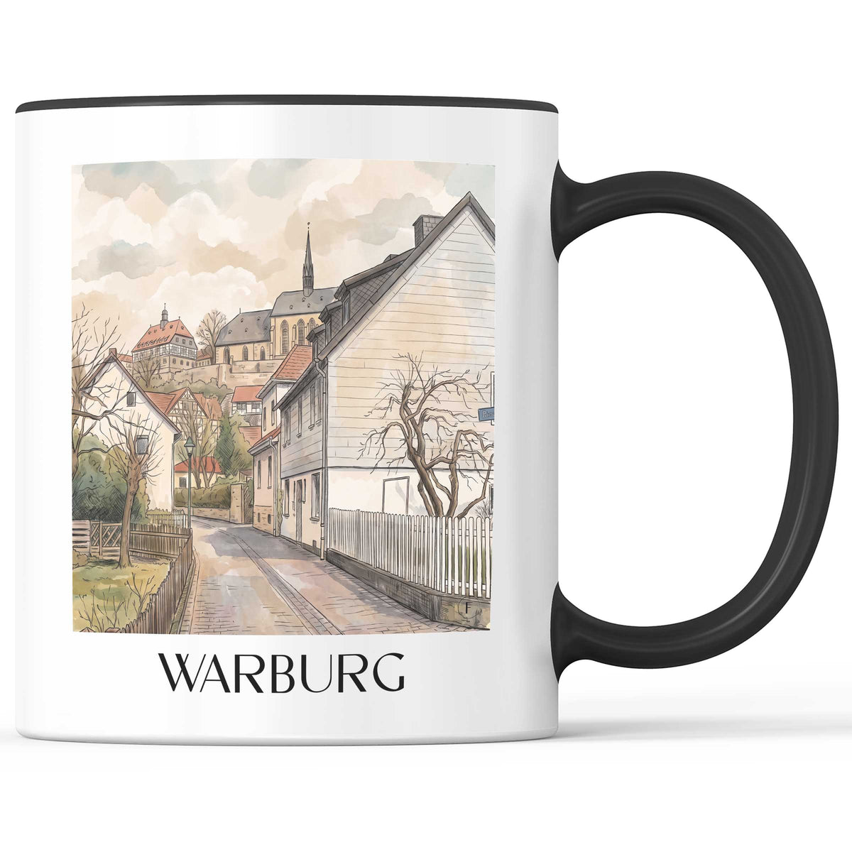 warburg-westfalen-deutschland-kaffeebecher-aquarell