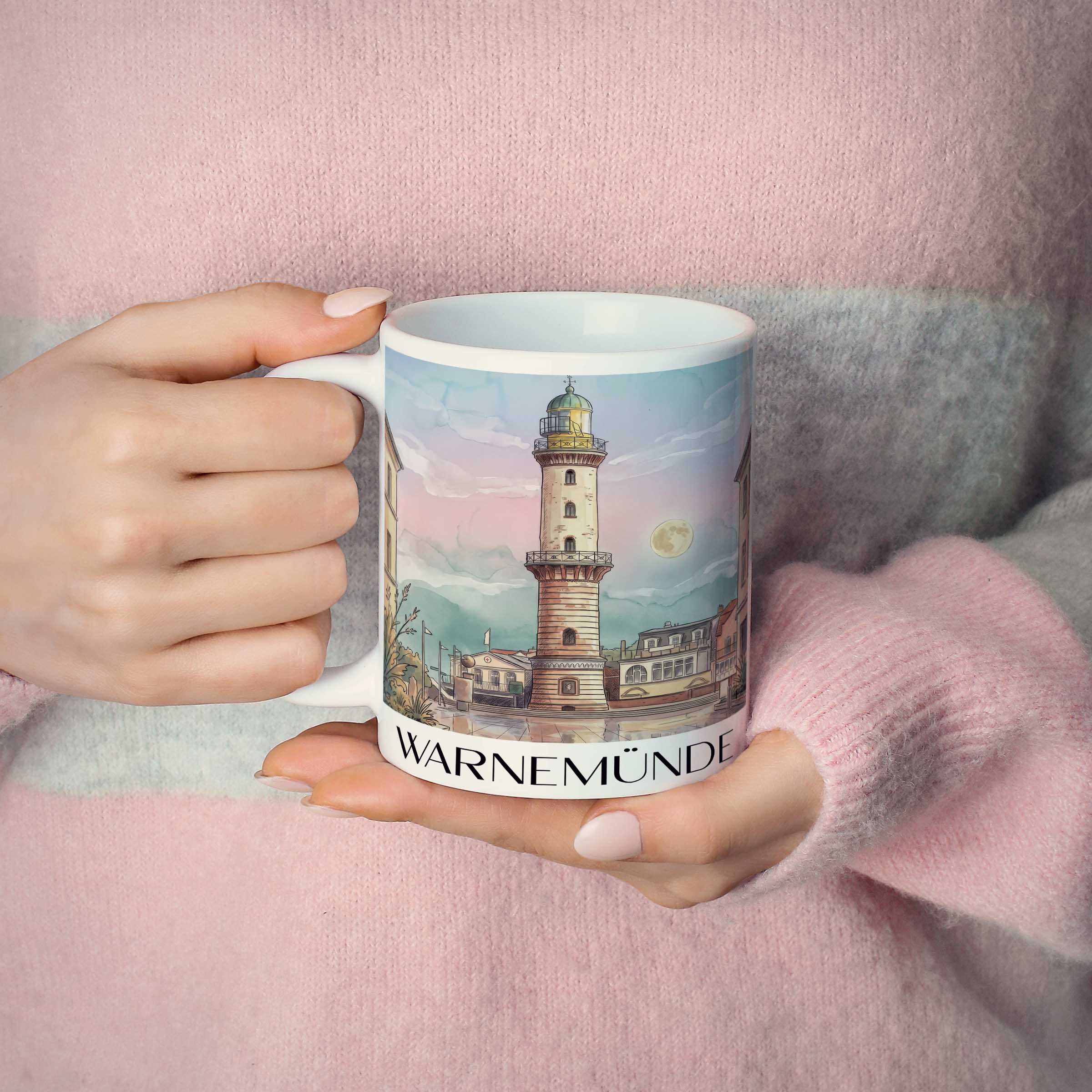 warnemünde-rostock-deutschland-kaffeebecher-aquarell