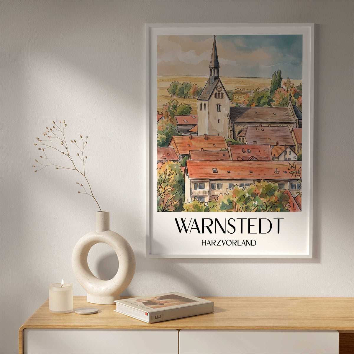 warnstedt-harzvorland-deutschland-poster-aquarell