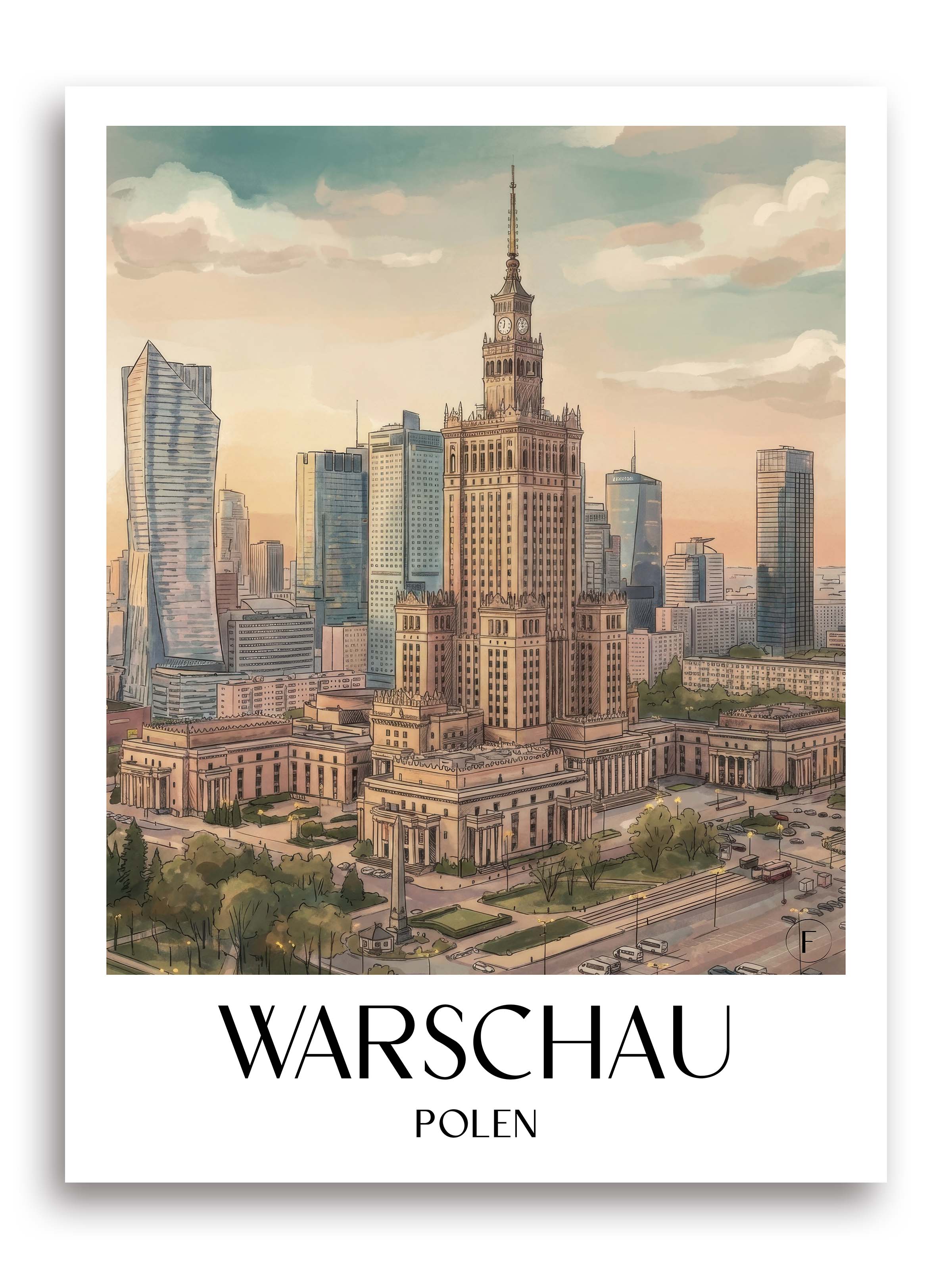 warschau-polen-poster-aquarell