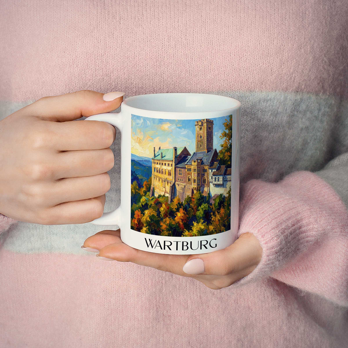 wartburg-thüringer-wald-deutschland-kaffeebecher-oil-painting-oelgemaelde