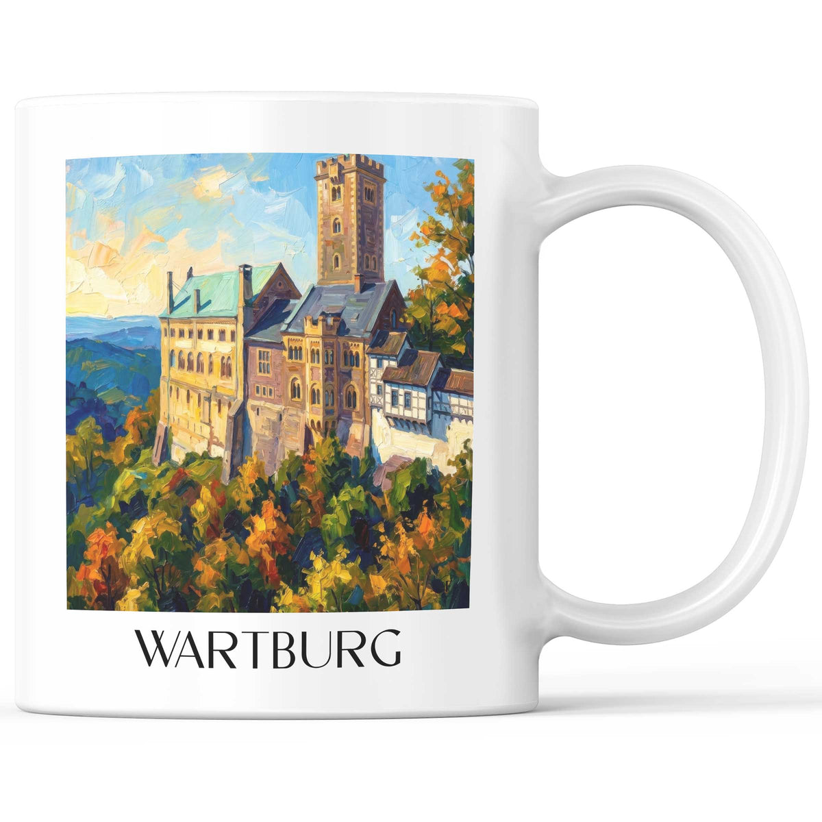 wartburg-thüringer-wald-deutschland-kaffeebecher-oil-painting-oelgemaelde