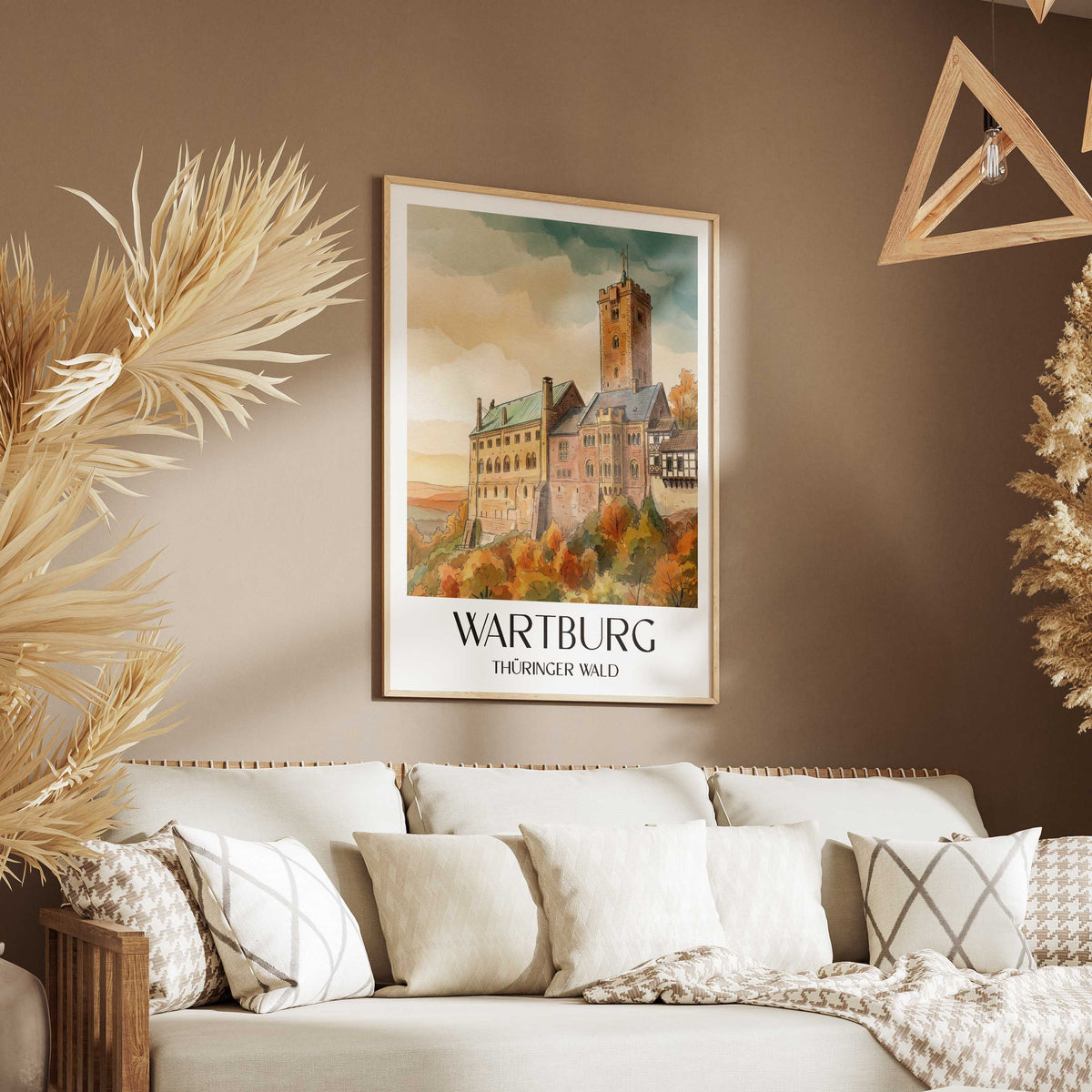 wartburg-thüringer-wald-deutschland-poster-aquarell