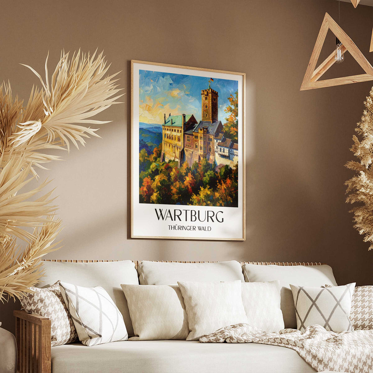 wartburg-thüringer-wald-deutschland-poster-oil-painting-oelgemaelde