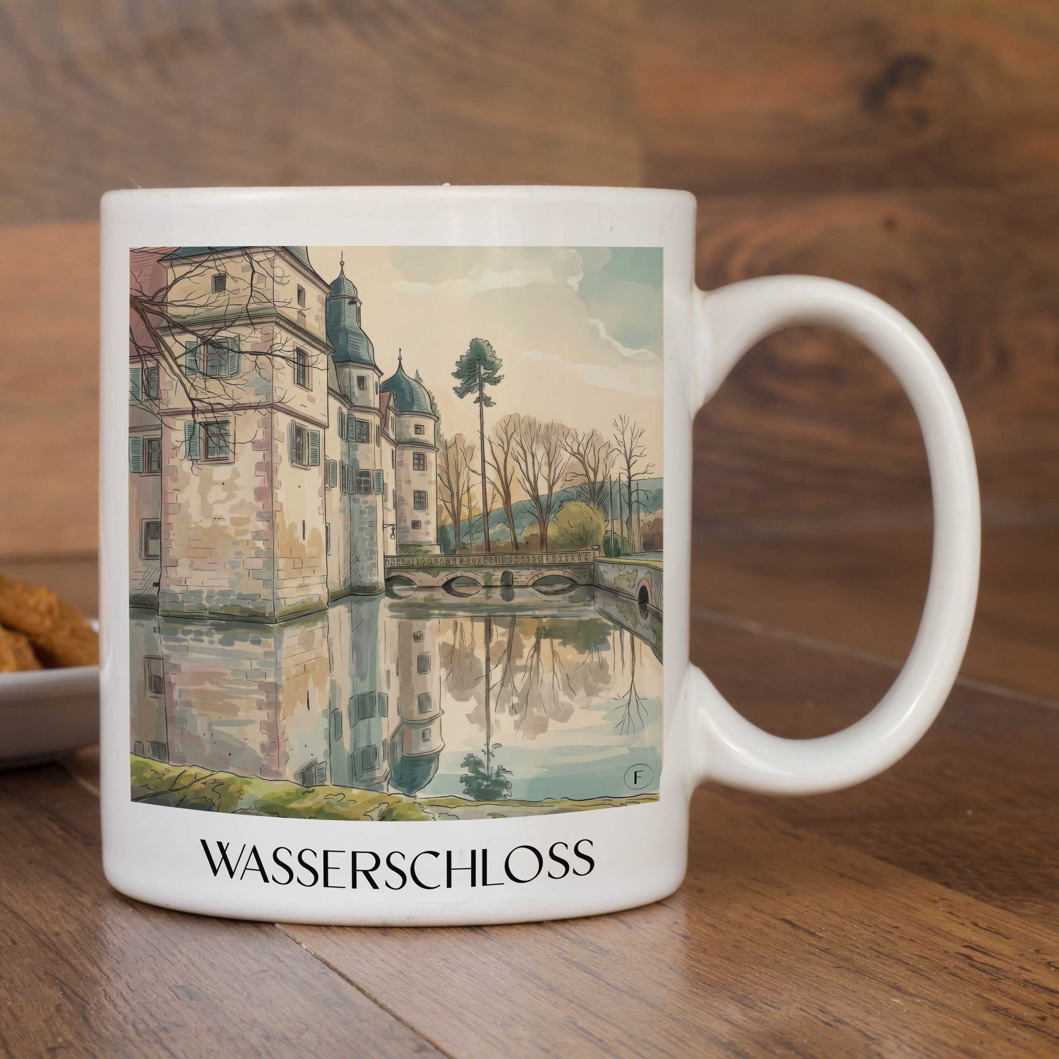 wasserschloss-mitwitz-deutschland-kaffeebecher-aquarell