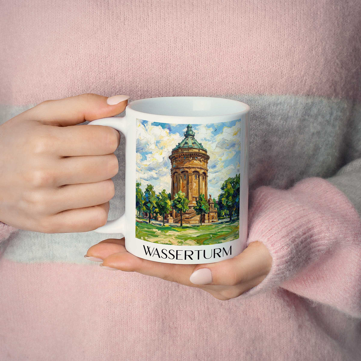 wasserturm-mannheim-deutschland-kaffeebecher-oil-painting-oelgemaelde