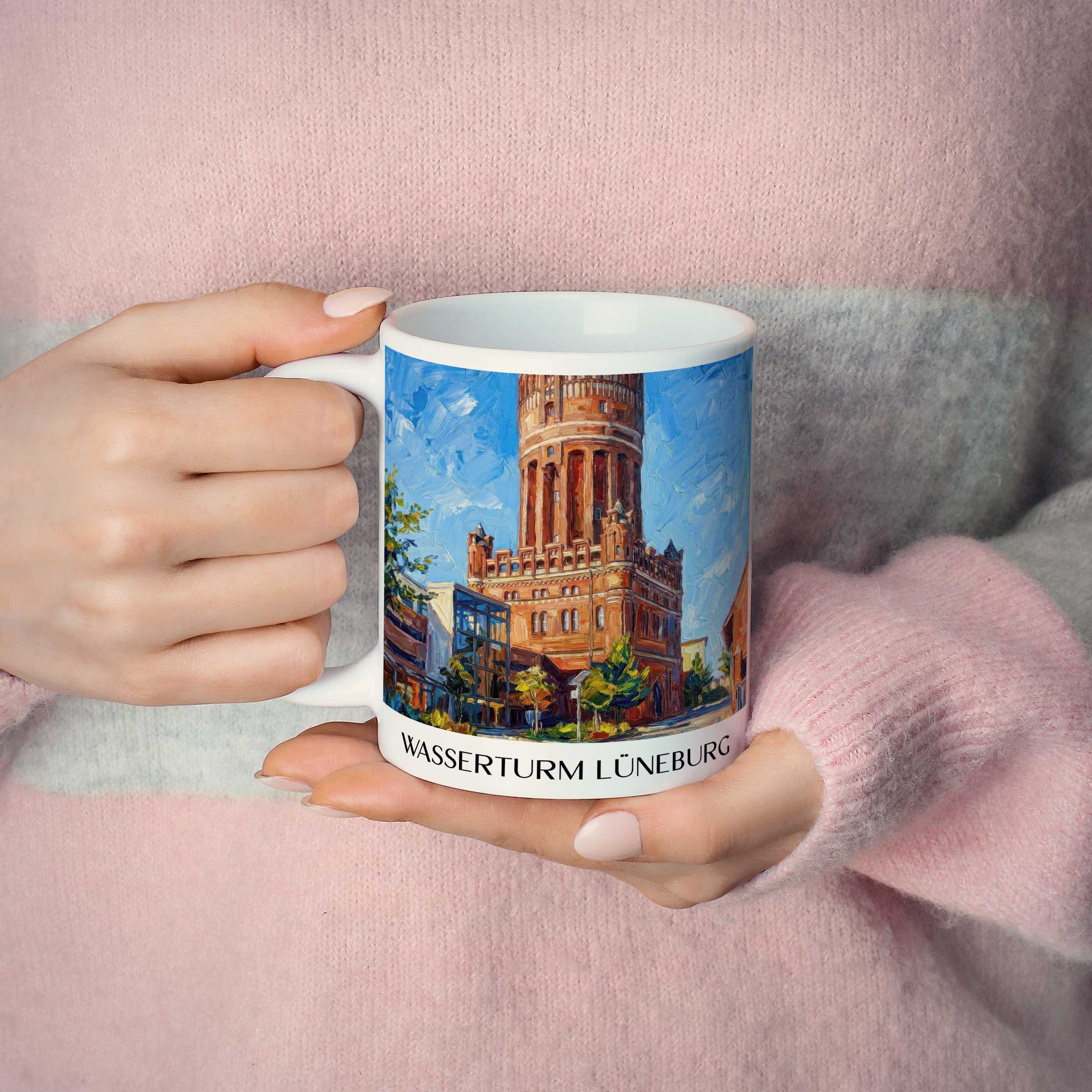 wasserturm-lüneburg-niedersachsen-deutschland-kaffeebecher-oil-painting-oelgemaelde
