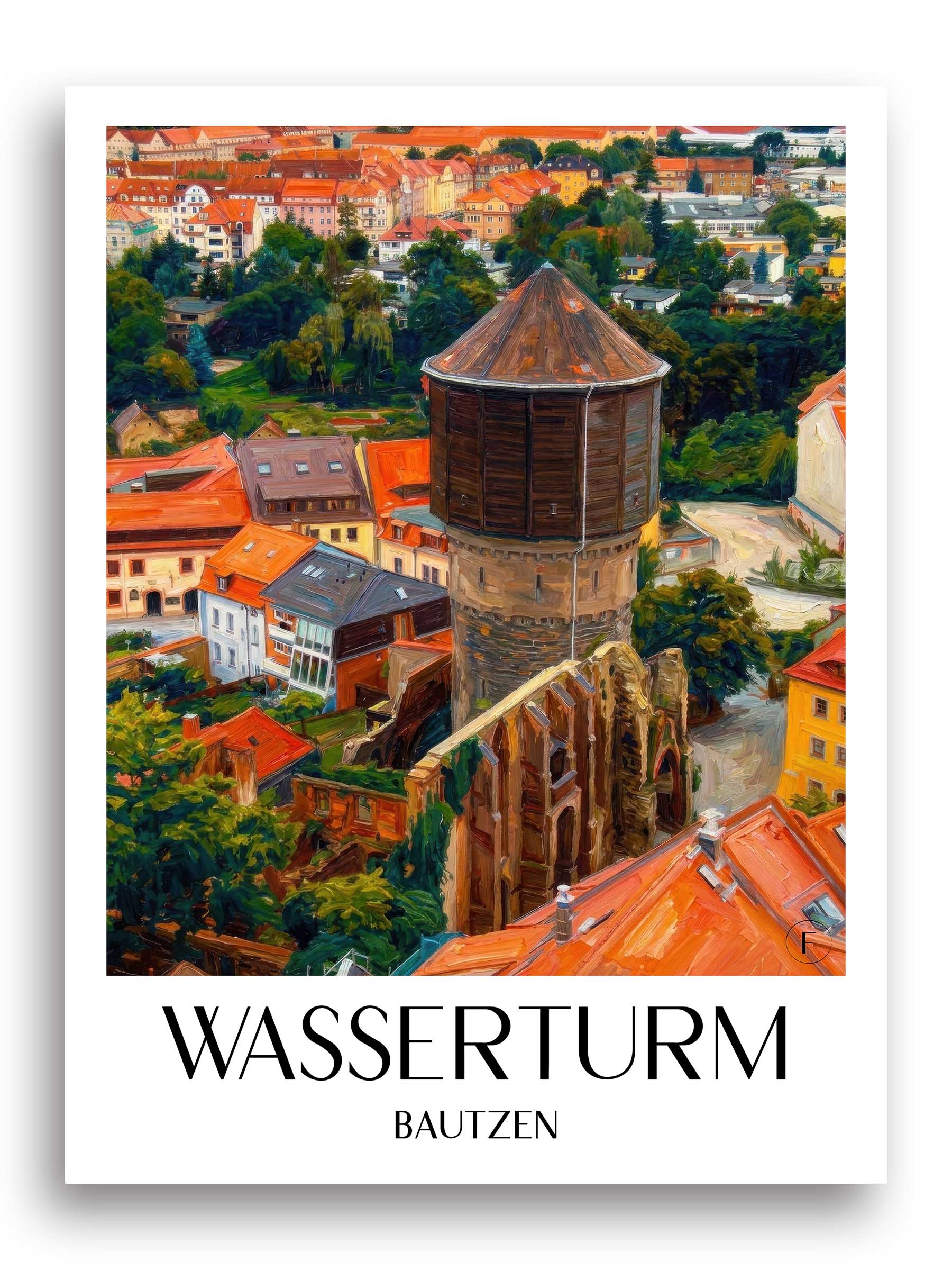 wasserturm-bautzen-deutschland-poster-oil-painting-oelgemaelde