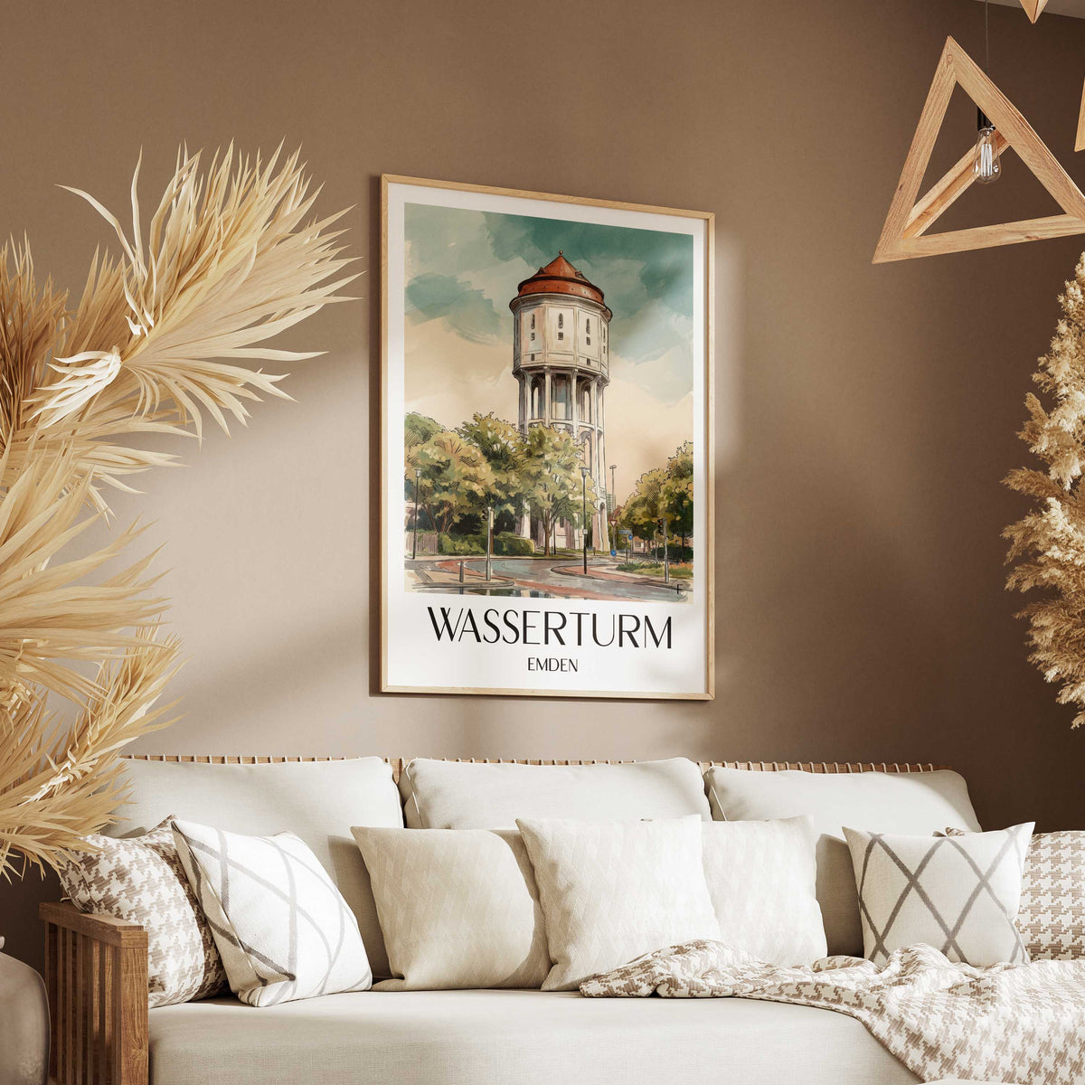 wasserturm-emden-deutschland-poster-aquarell
