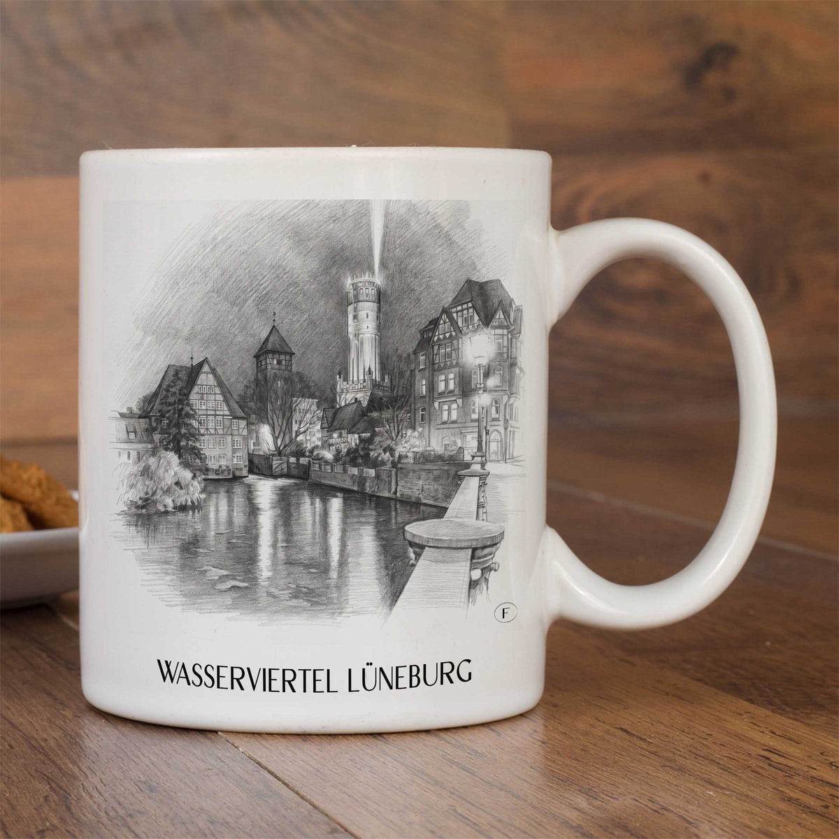 wasserviertel-lüneburg-deutschland-kaffeebecher-bleistift-zeichnung-drawing