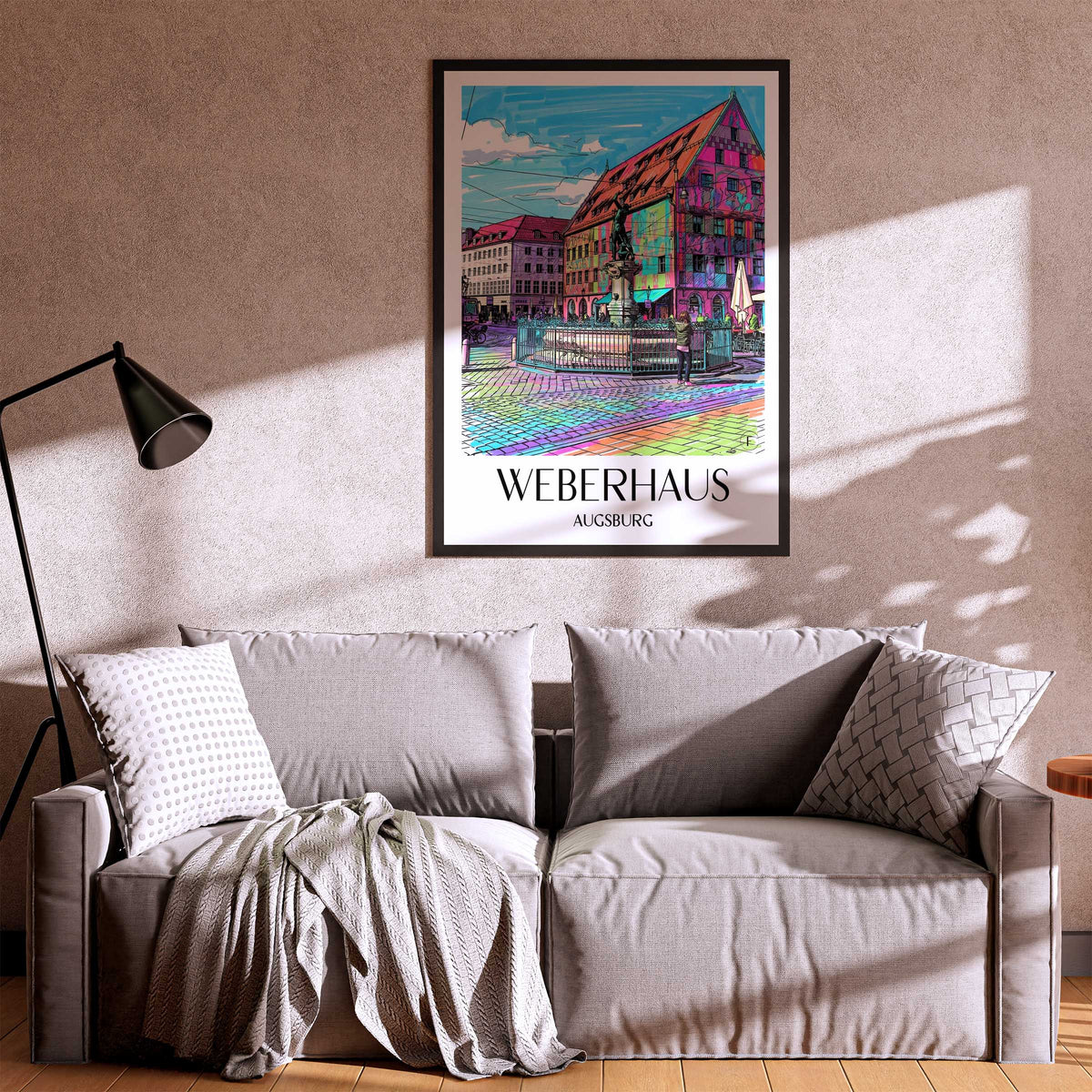weberhaus-augsburg-deutschland-poster-graffiti