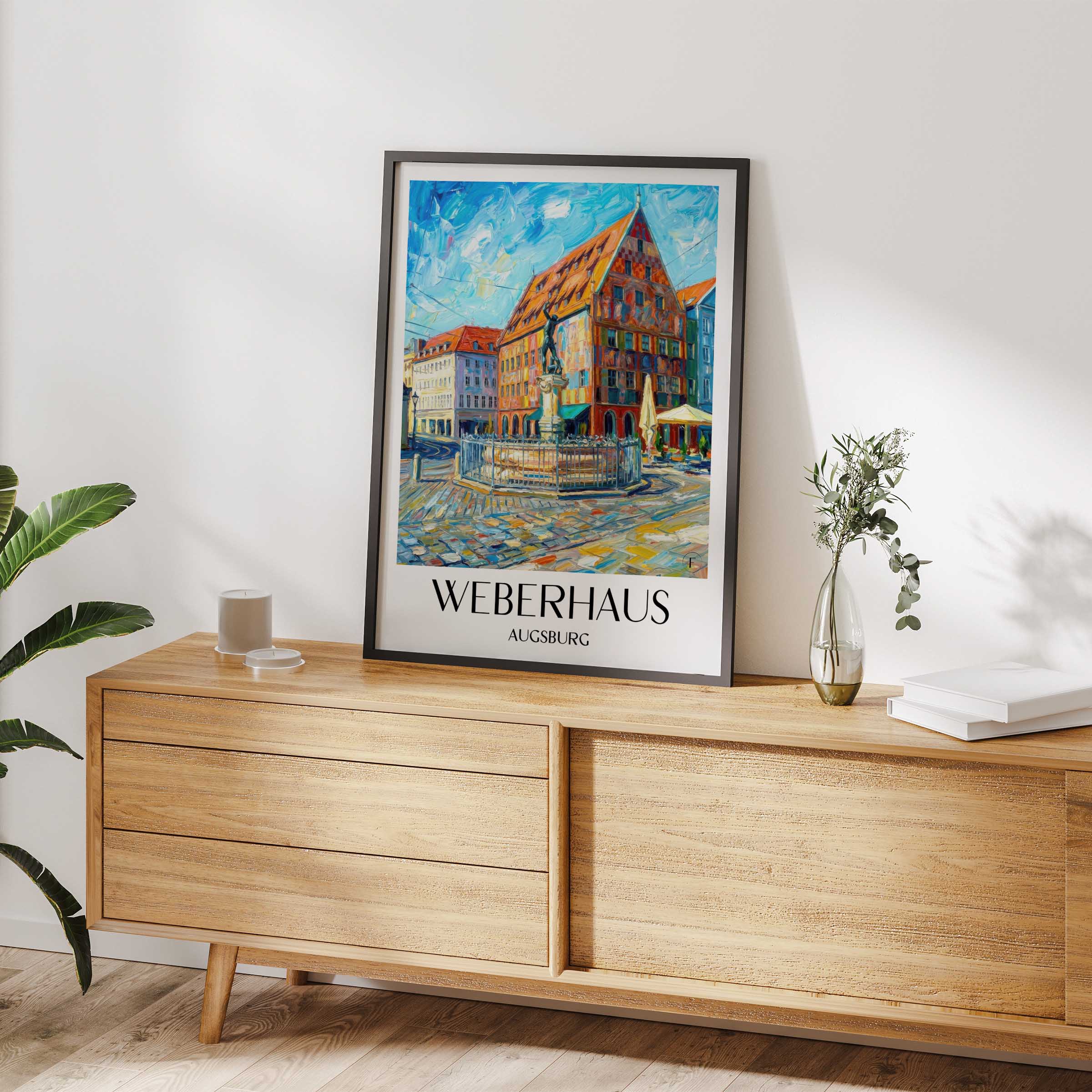 weberhaus-augsburg-deutschland-poster-oil-painting-oelgemaelde