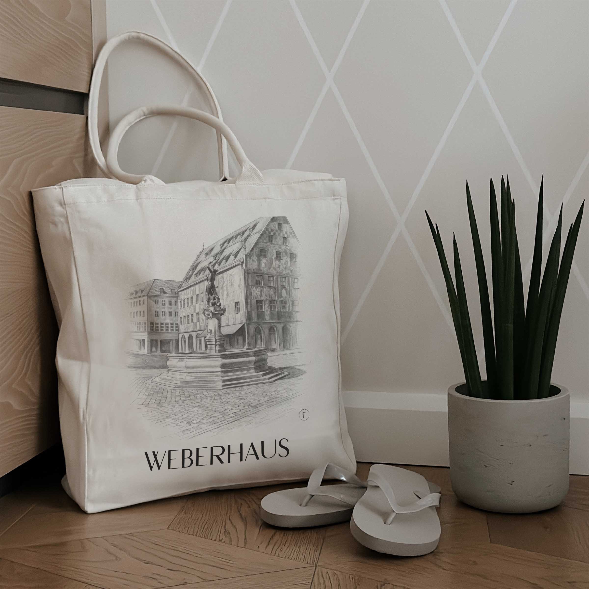 weberhaus-augsburg-deutschland-einkaufstasche-bleistift-zeichnung-drawing