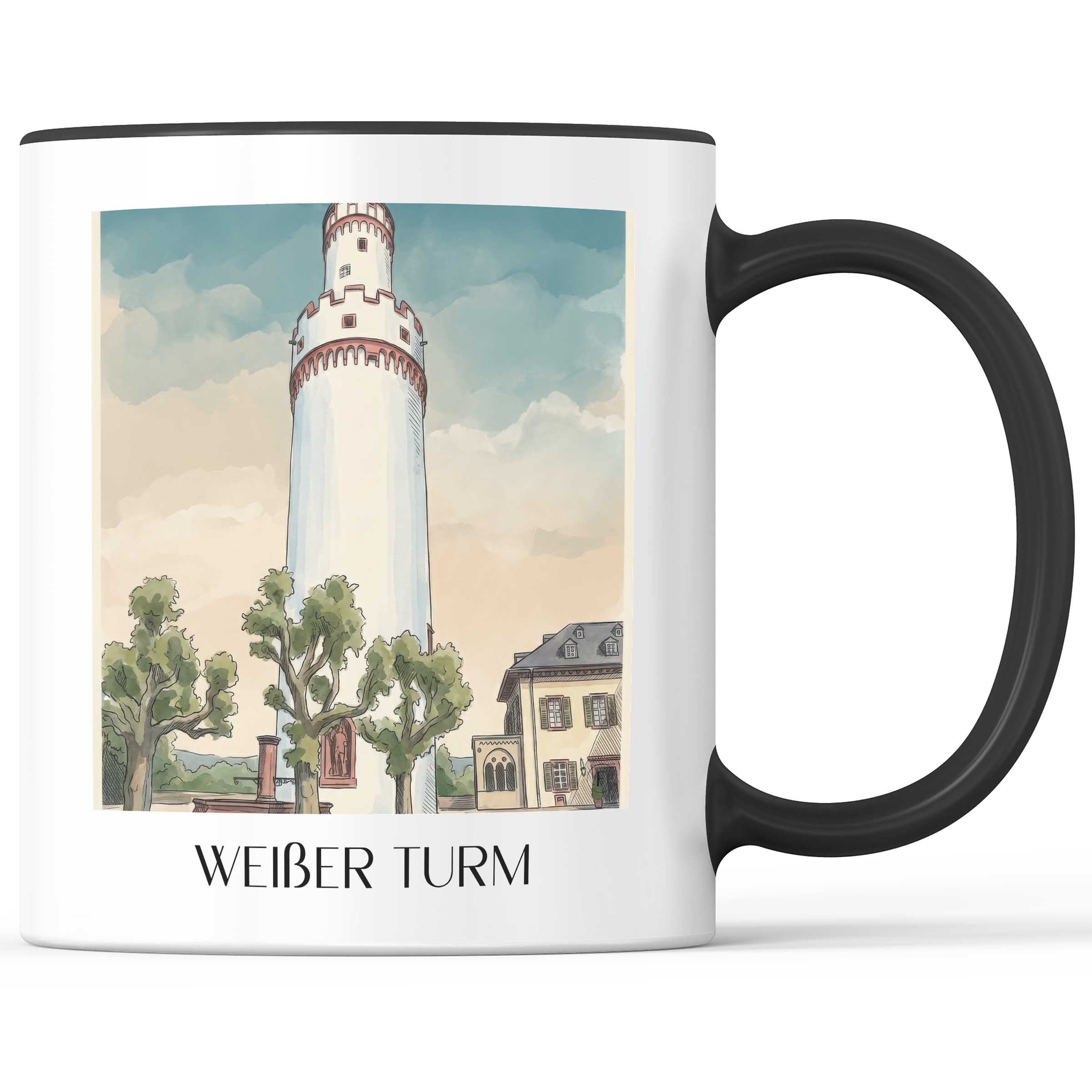 weißer-turm-bad-homburg-deutschland-kaffeebecher-aquarell