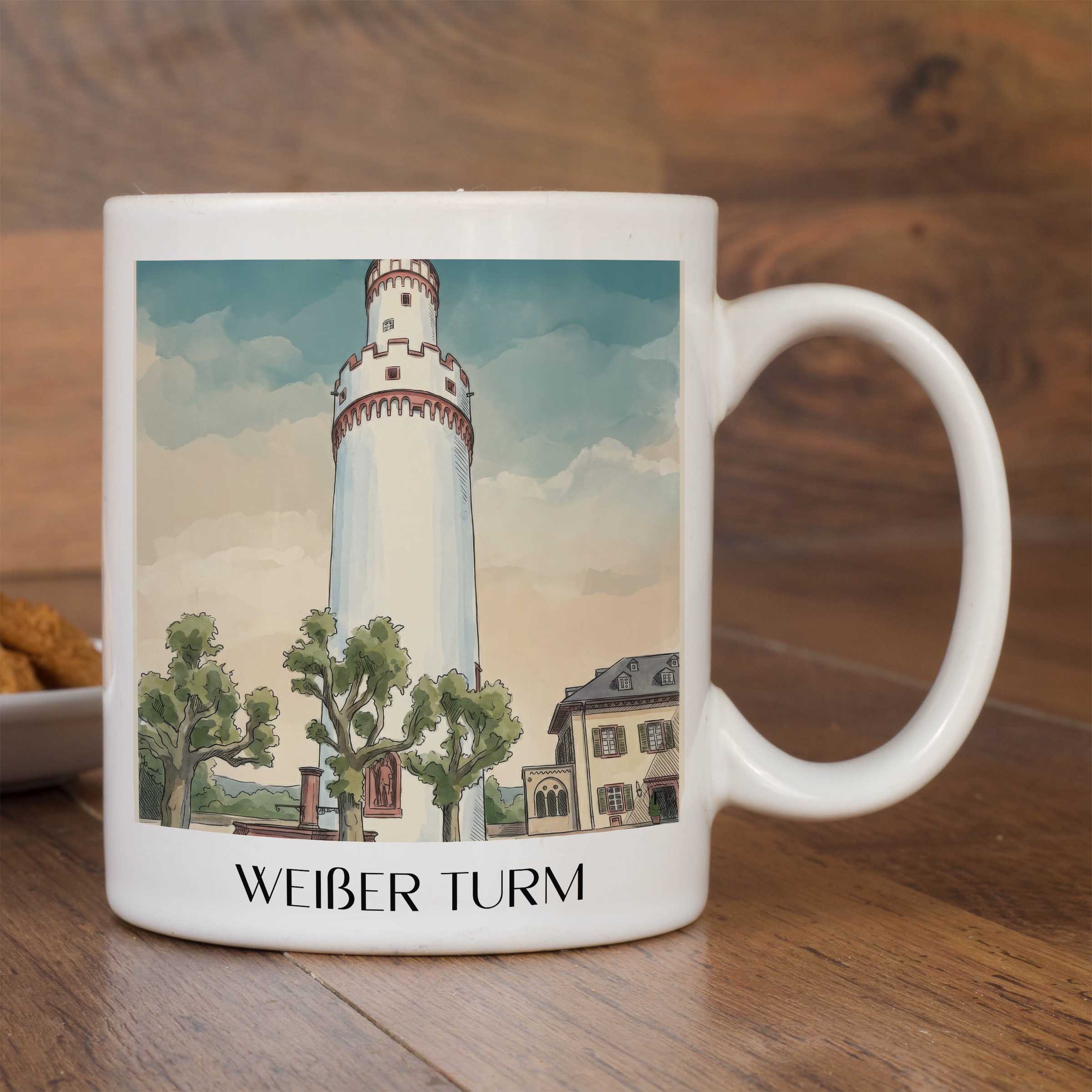 weißer-turm-bad-homburg-deutschland-kaffeebecher-aquarell