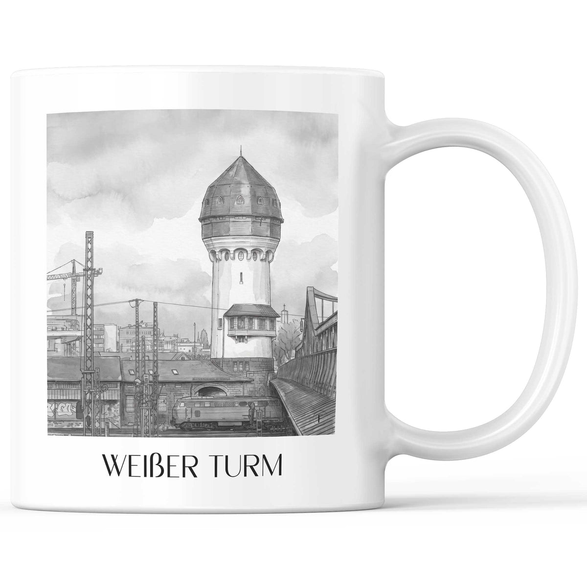 weißer-turm-darmstadt-deutschland-kaffeebecher-aquarell-schwarz-weiss