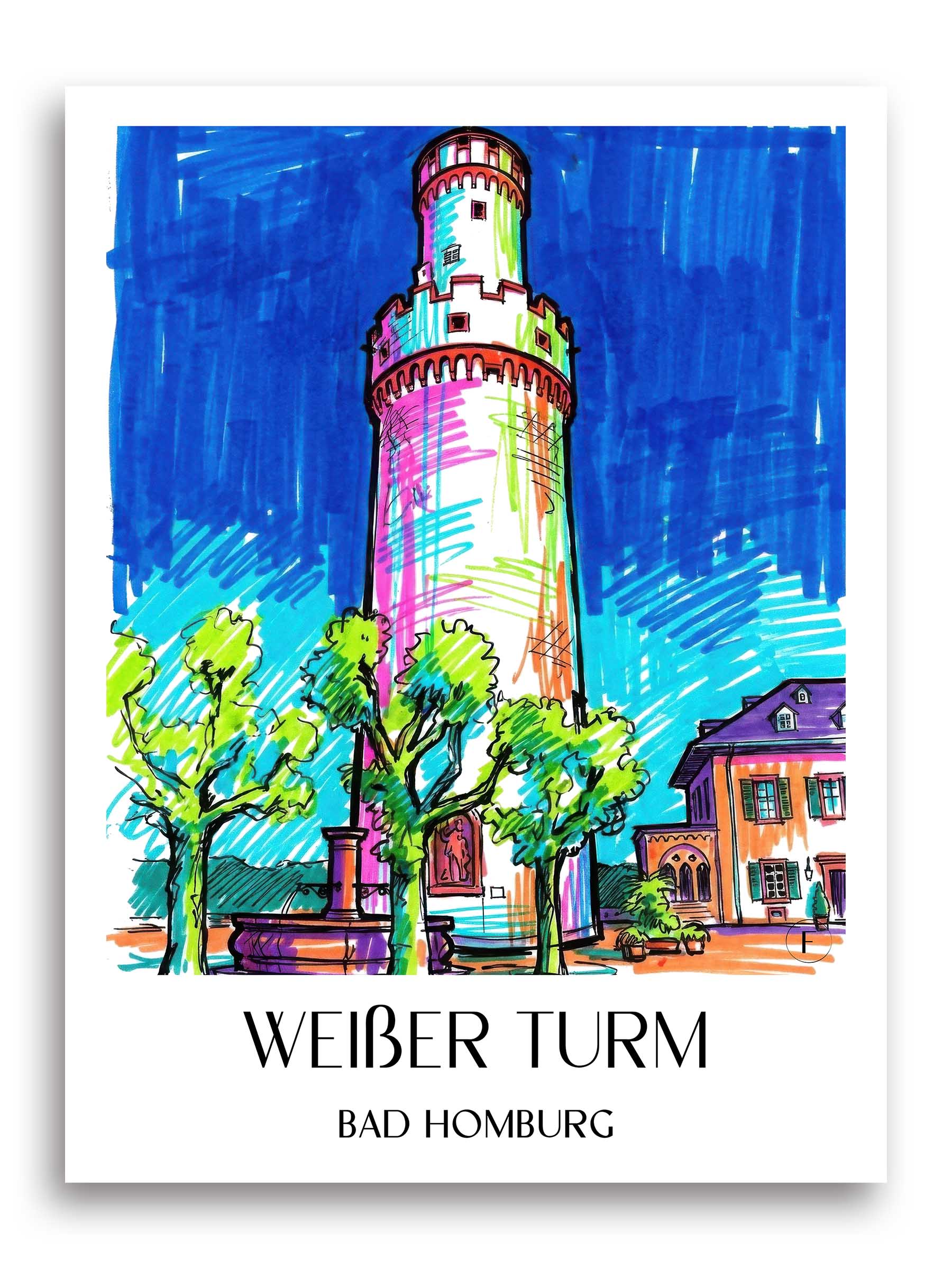 weißer-turm-bad-homburg-deutschland-poster-graffiti