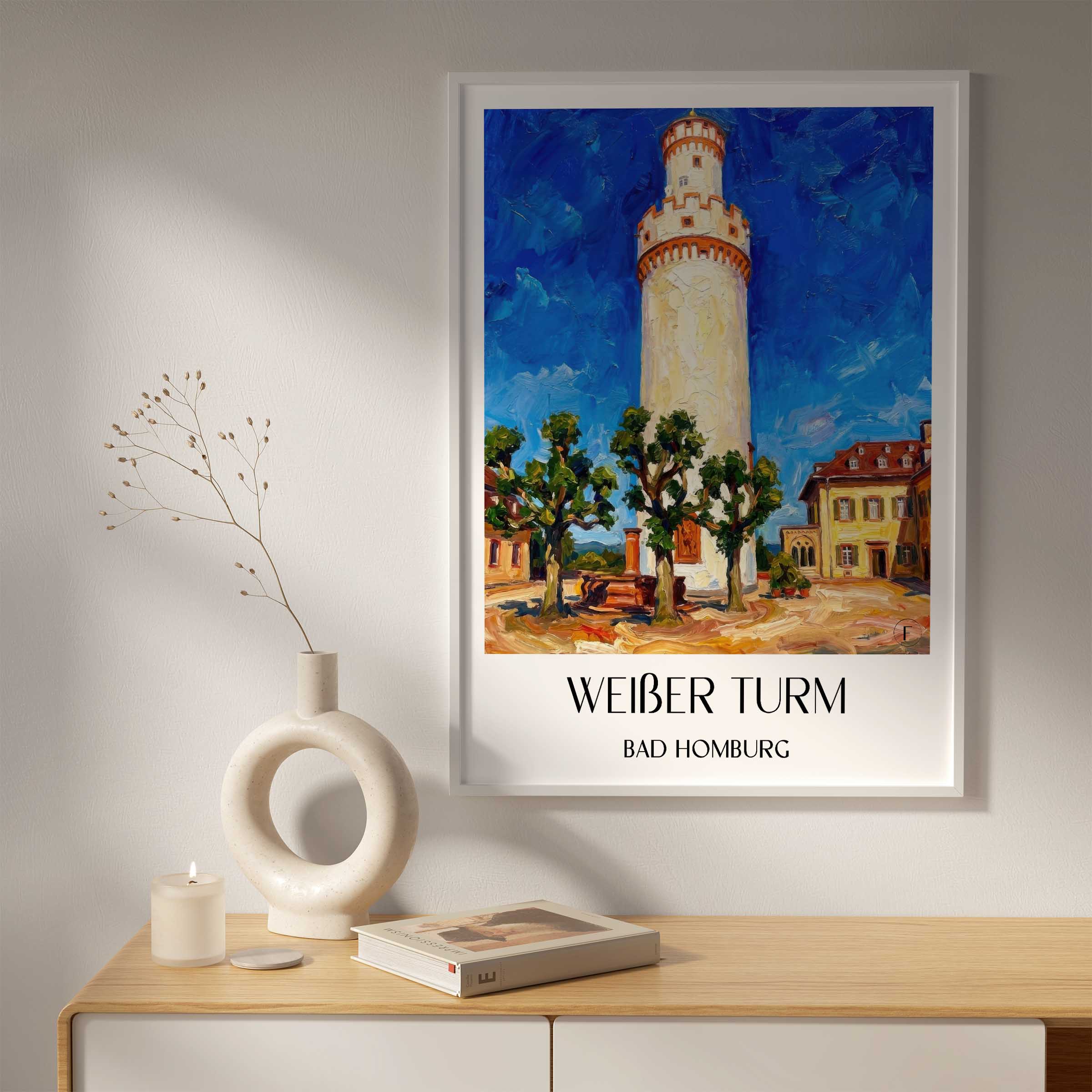 weißer-turm-bad-homburg-deutschland-poster-oil-painting-oelgemaelde