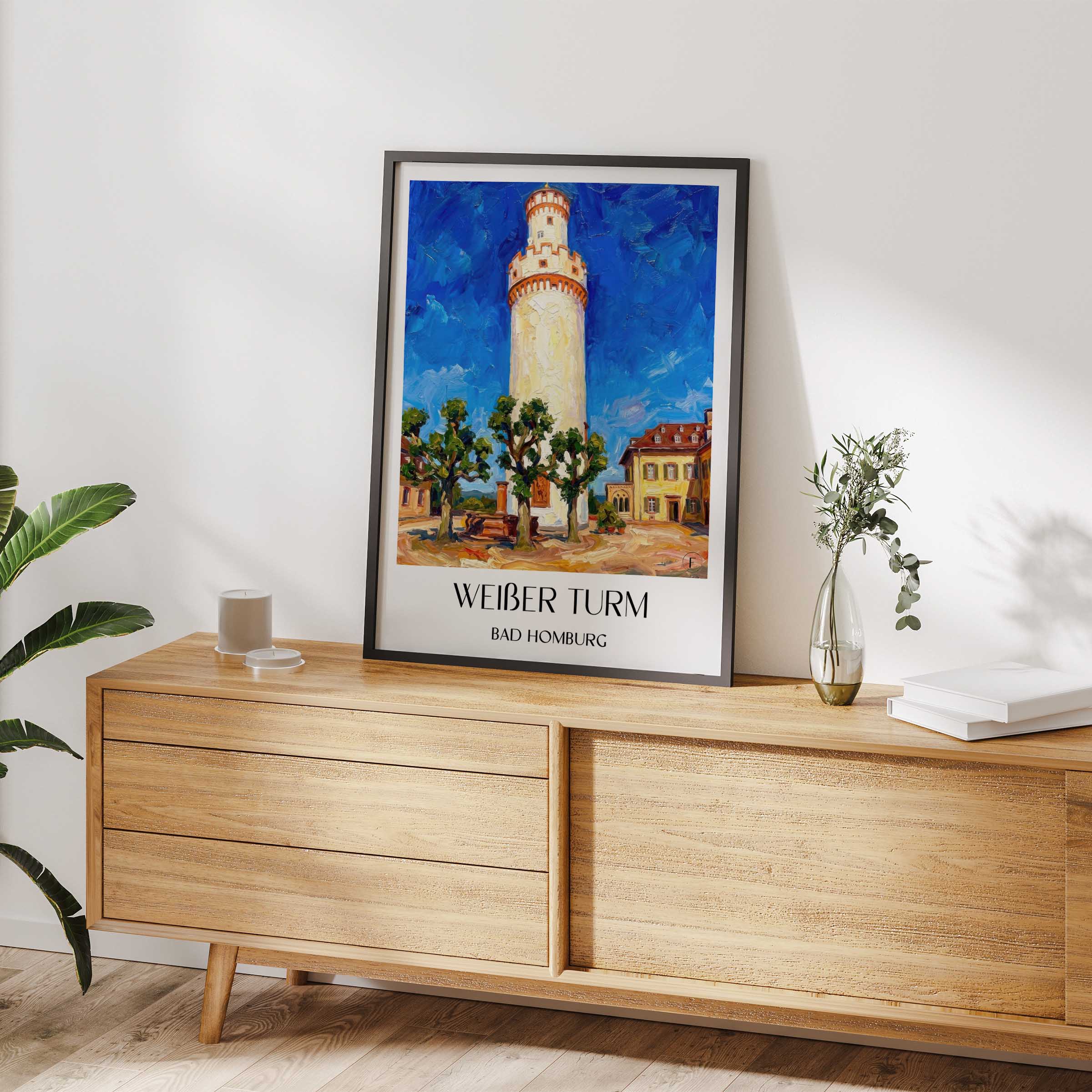 weißer-turm-bad-homburg-deutschland-poster-oil-painting-oelgemaelde