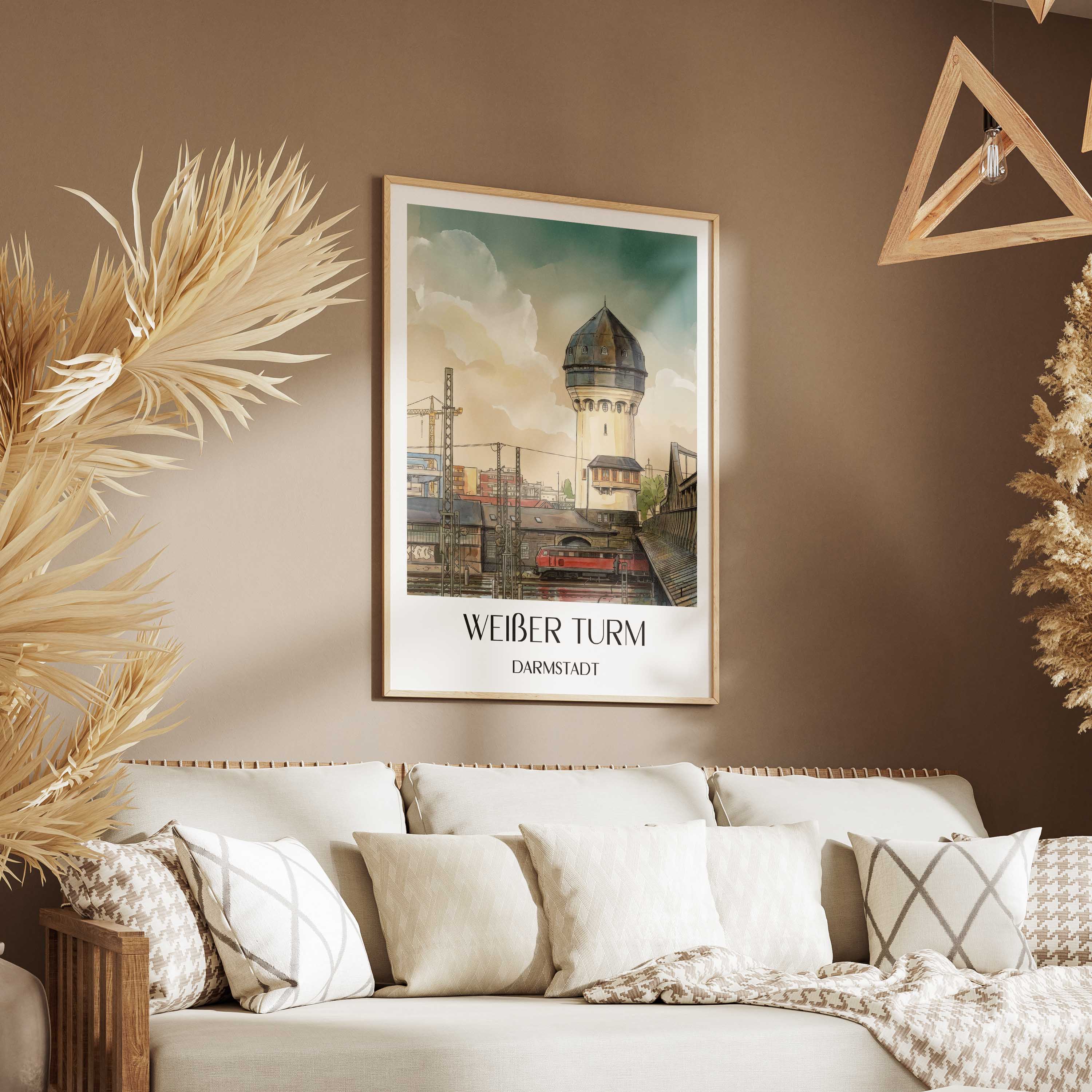 weißer-turm-darmstadt-deutschland-poster-aquarell