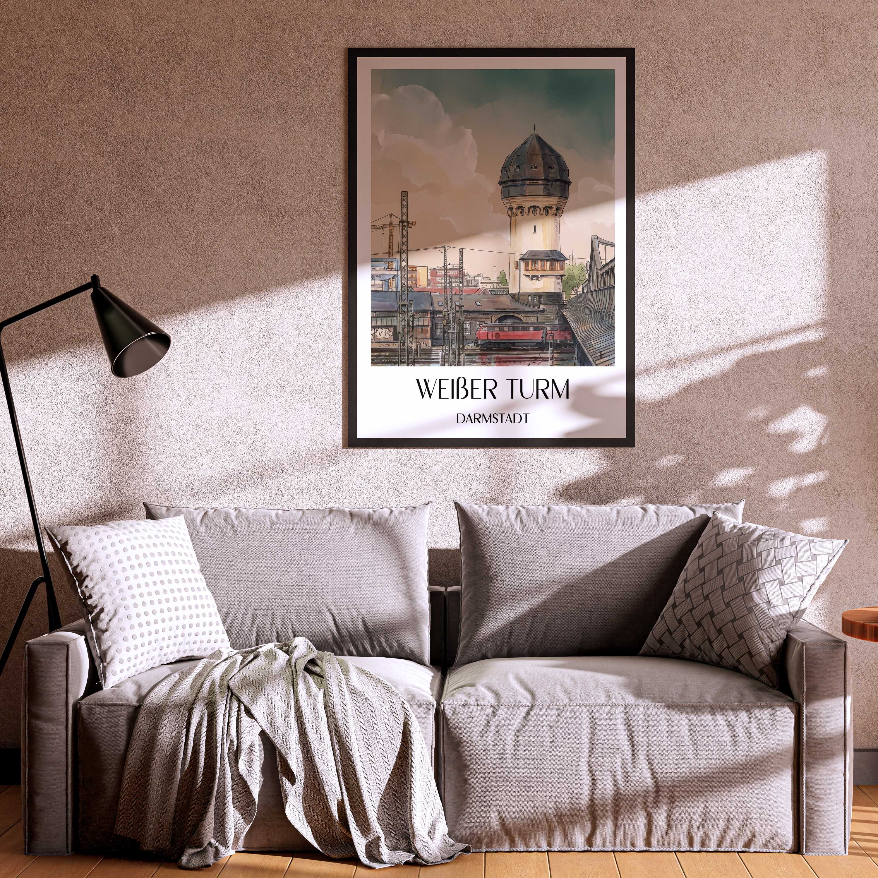 weißer-turm-darmstadt-deutschland-poster-aquarell