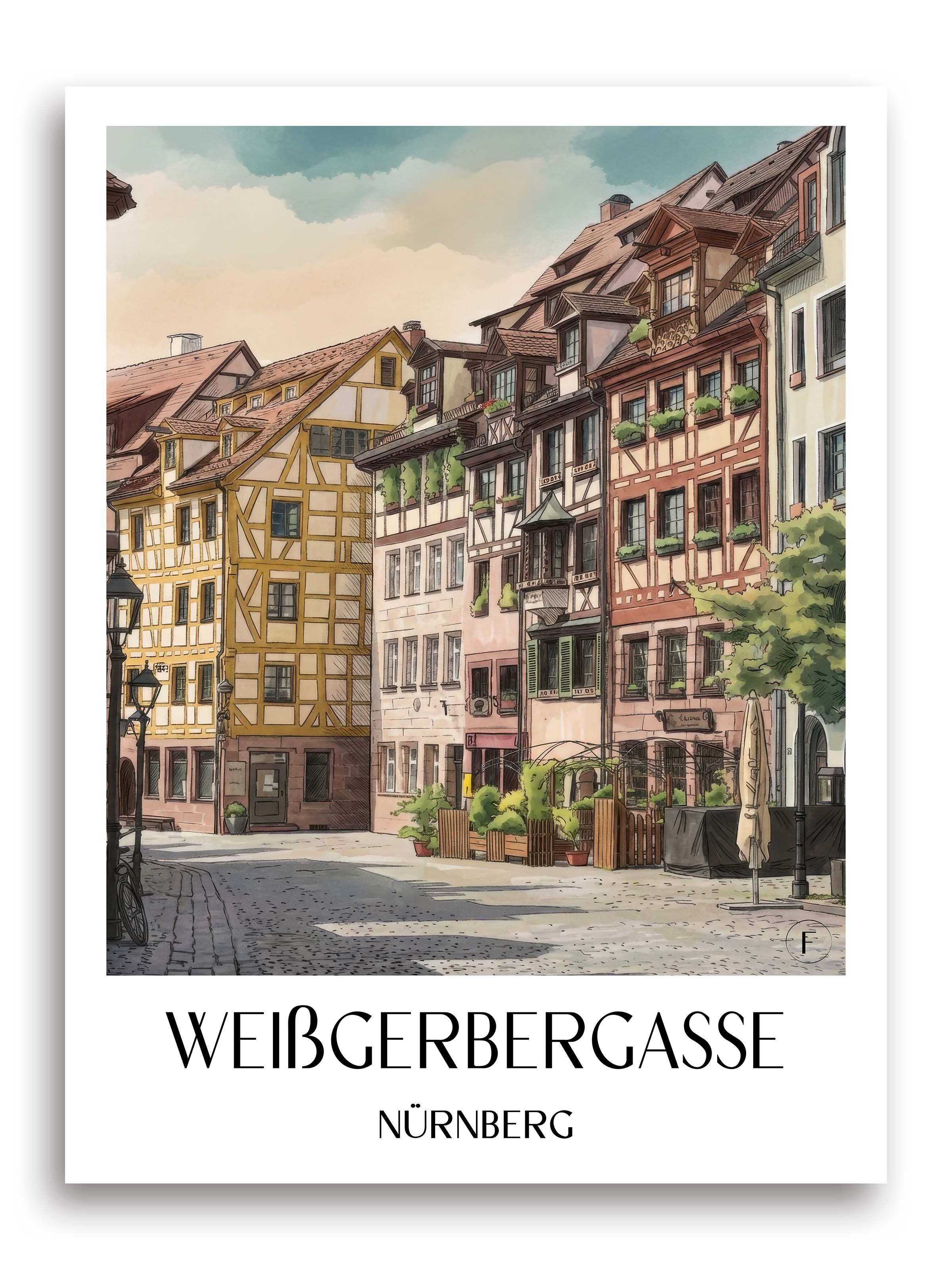 weißgerbergasse-nürnberg-deutschland-poster-aquarell
