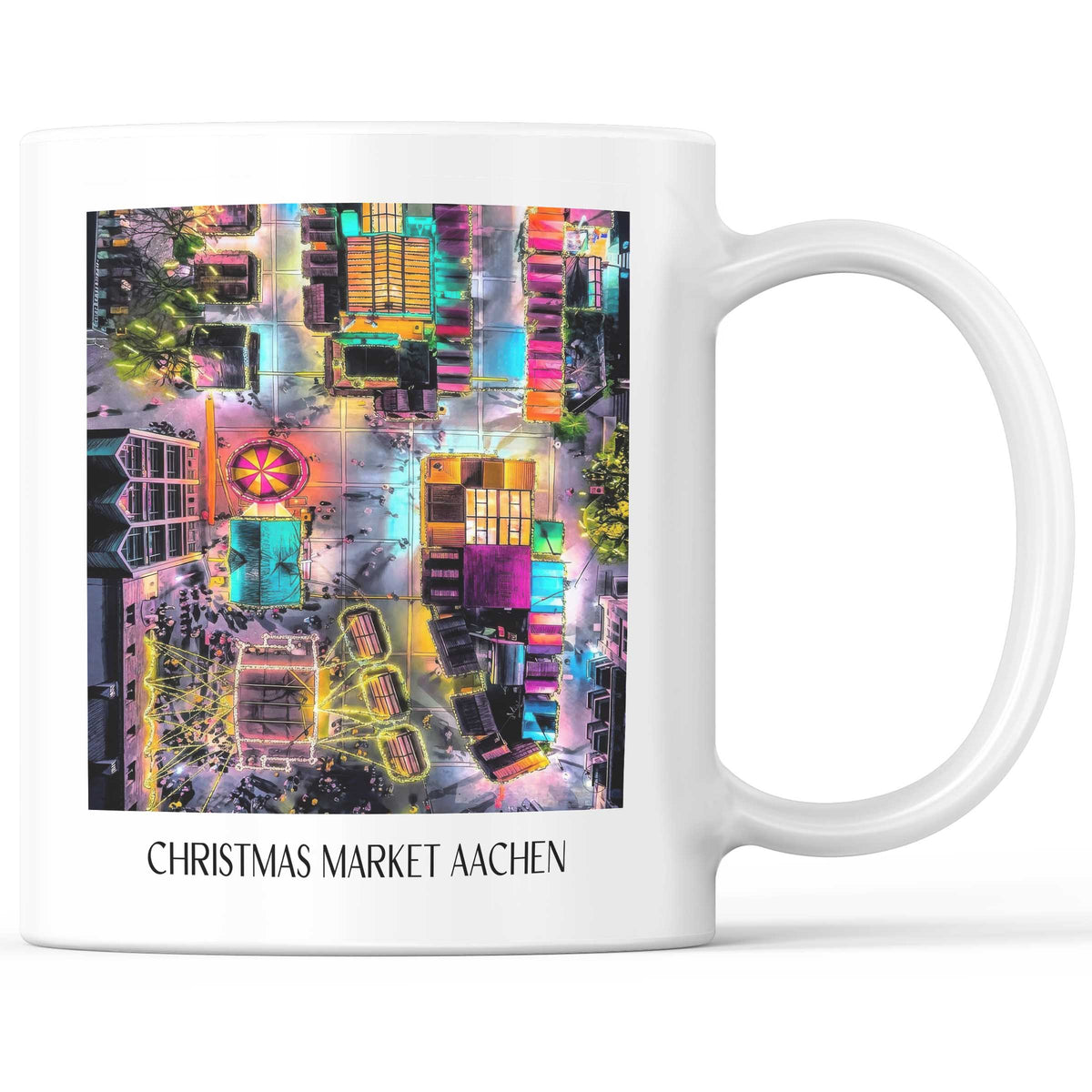 Weihnachtsmarkt Kaffeebecher - Aachen - Deutschland Becher - Kaffeetasse im Tag Graffiti Stil - favplace