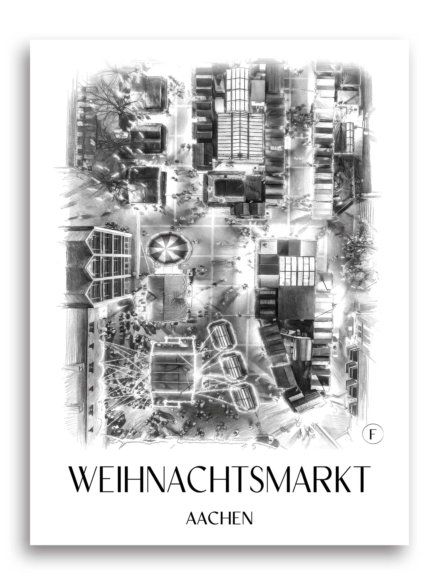 weihnachtsmarkt-aachen-deutschland-poster-bleistift-zeichnung-drawing