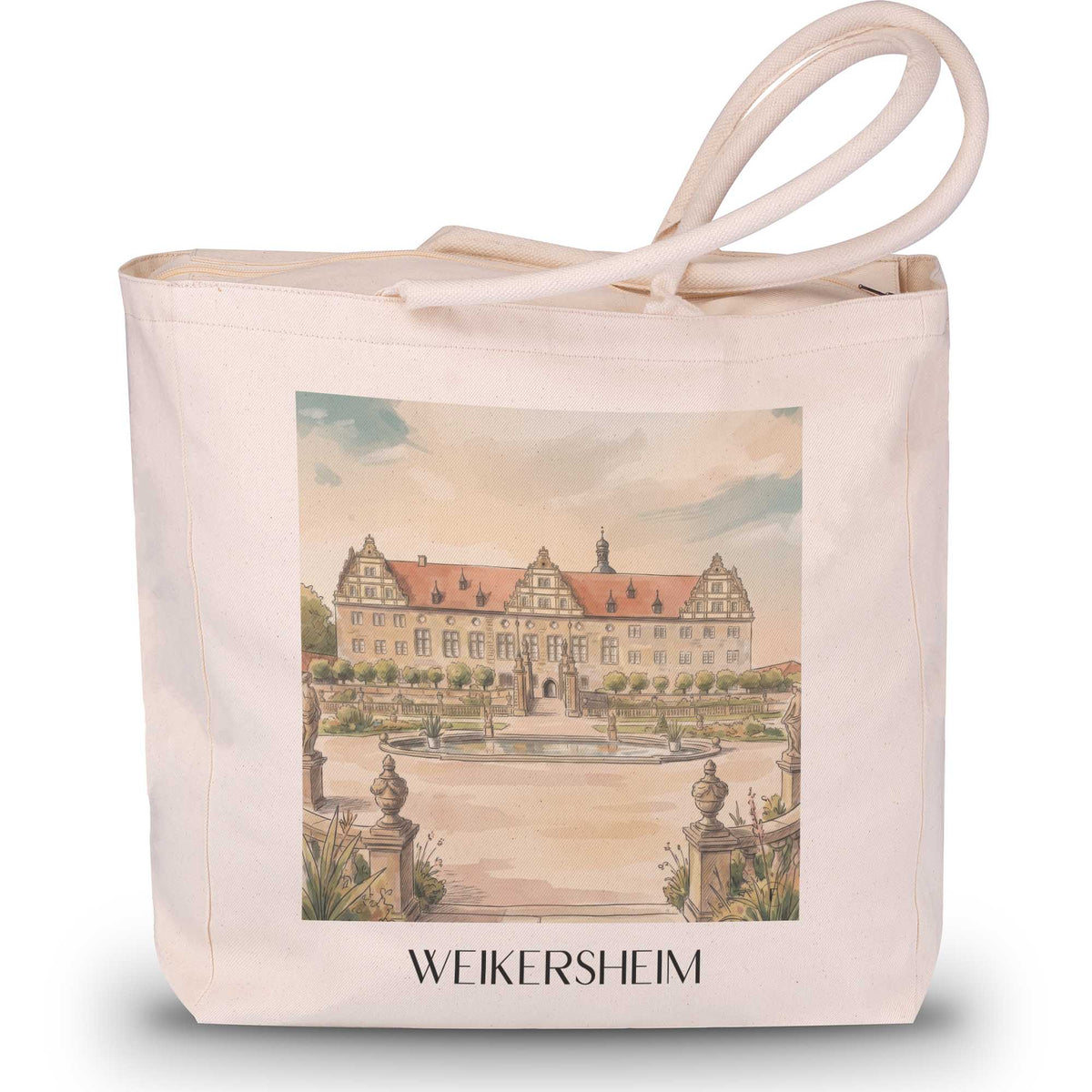 weikersheim-taubertal-deutschland-einkaufstasche-aquarell