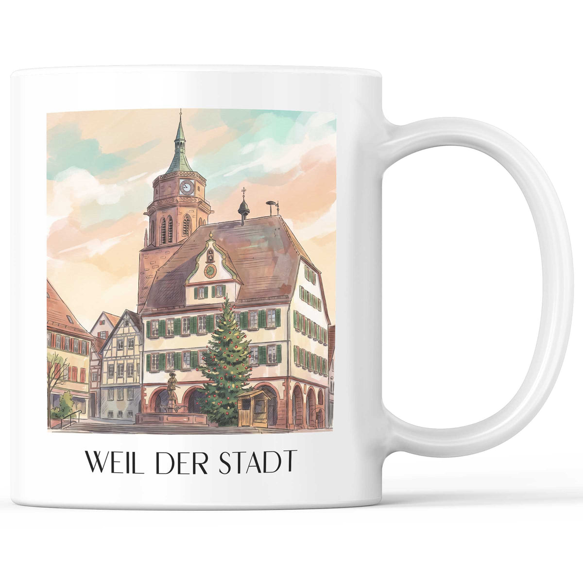 weil-der-stadt-heckengäu-deutschland-kaffeebecher-aquarell