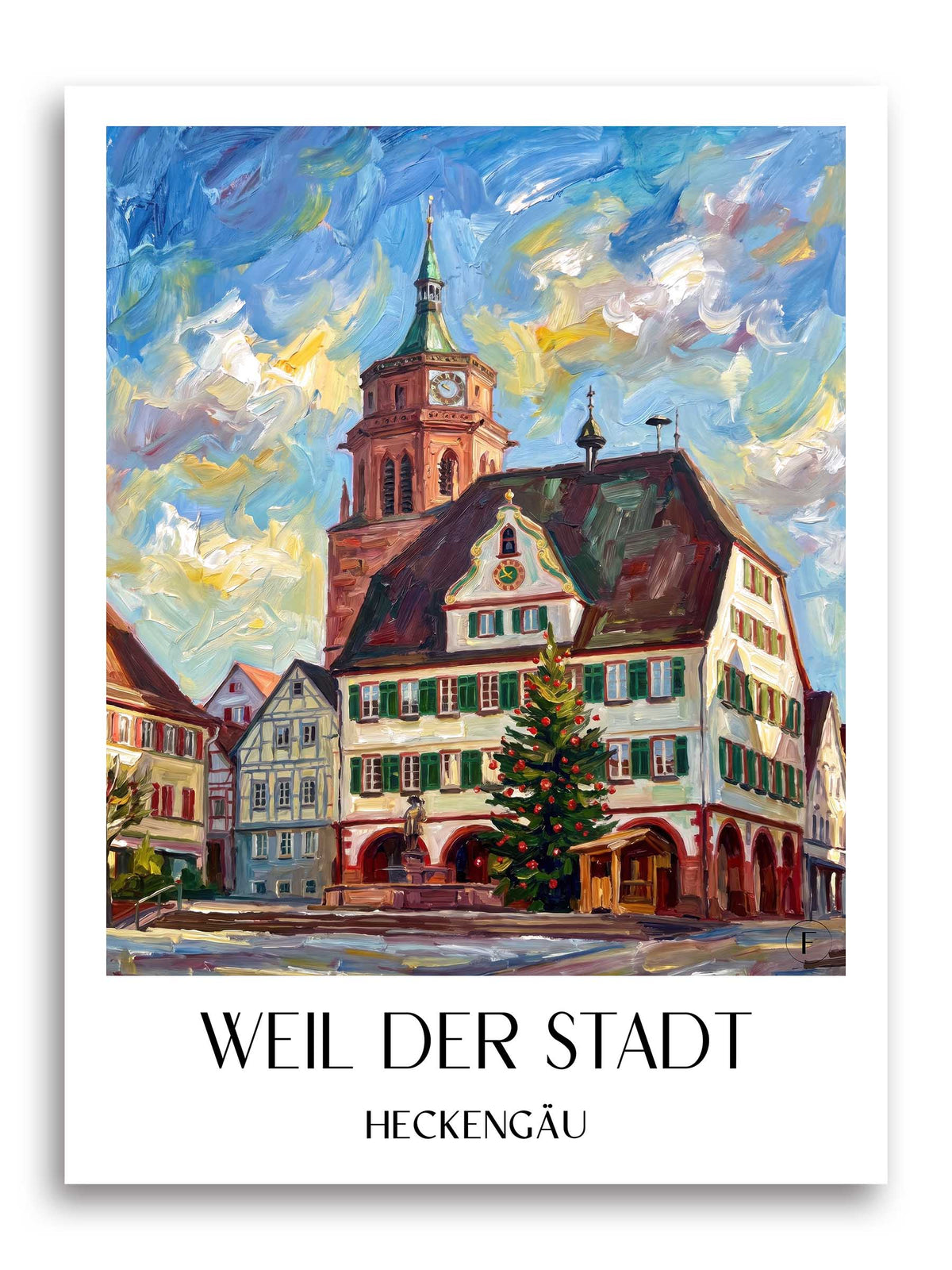 weil-der-stadt-heckengäu-deutschland-poster-oil-painting-oelgemaelde