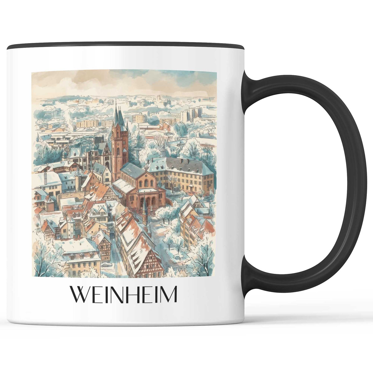 Weinheim Kaffeebecher - Kurpfalz - Deutschland Becher - Kaffeetasse im Aquarell Stil - favplace