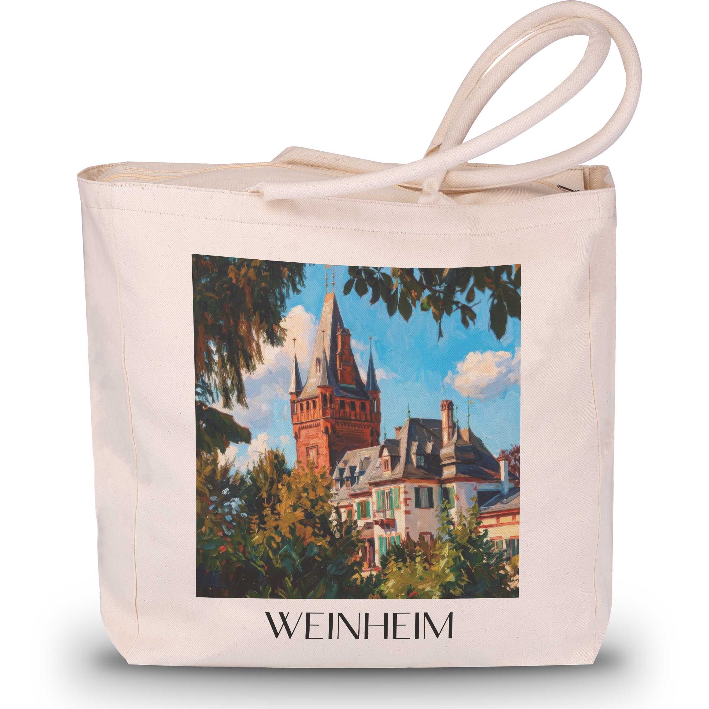 weinheim-odenwald-deutschland-einkaufstasche-oil-painting-oelgemaelde
